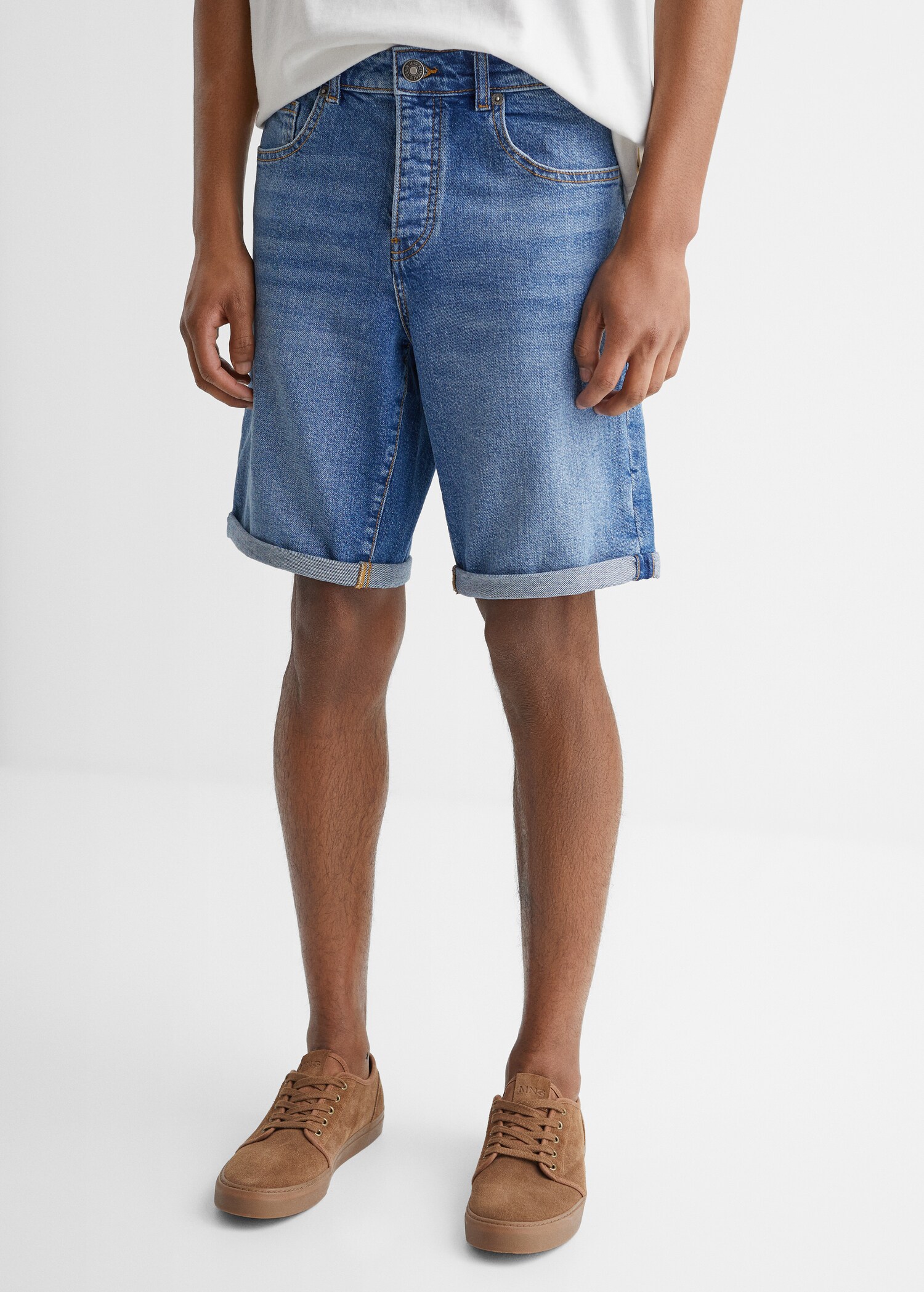 Cotton denim shorts - Details of the article 6