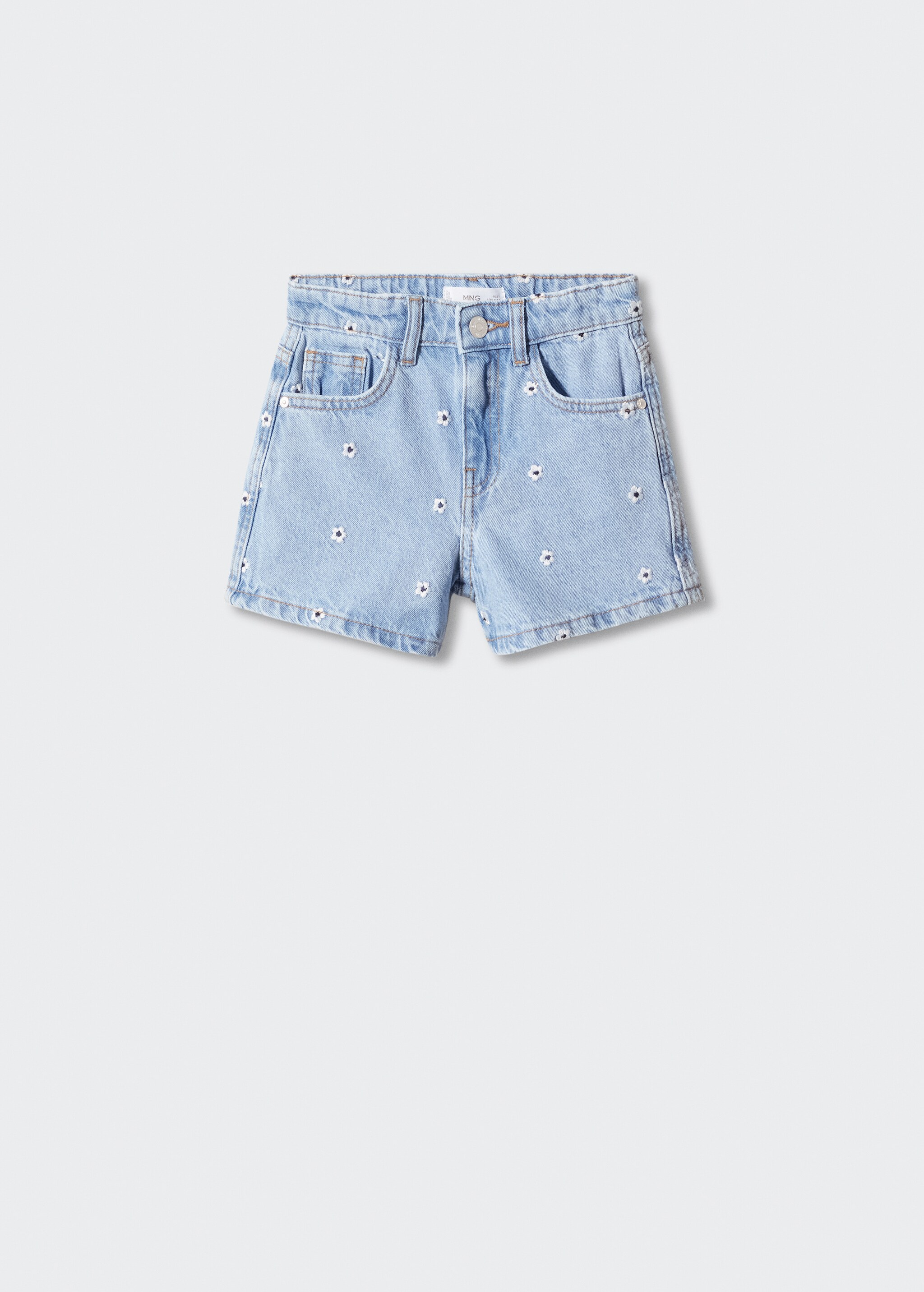Floral denim shorts - Article without model