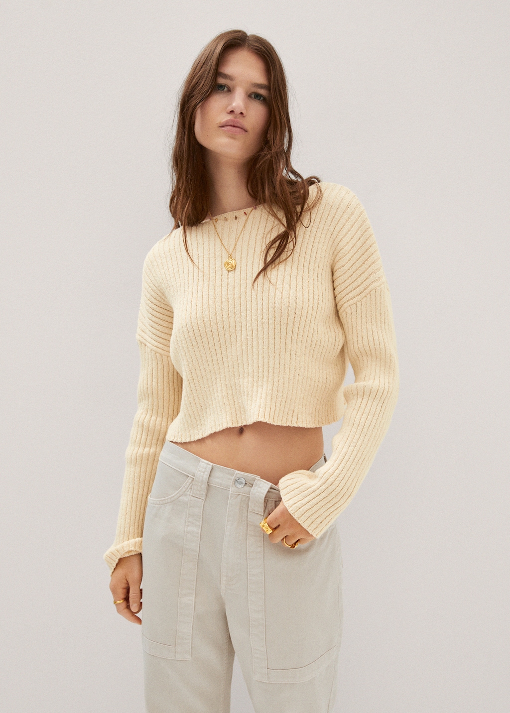 High-waist slouchy jeans - Women | MANGO OUTLET USA
