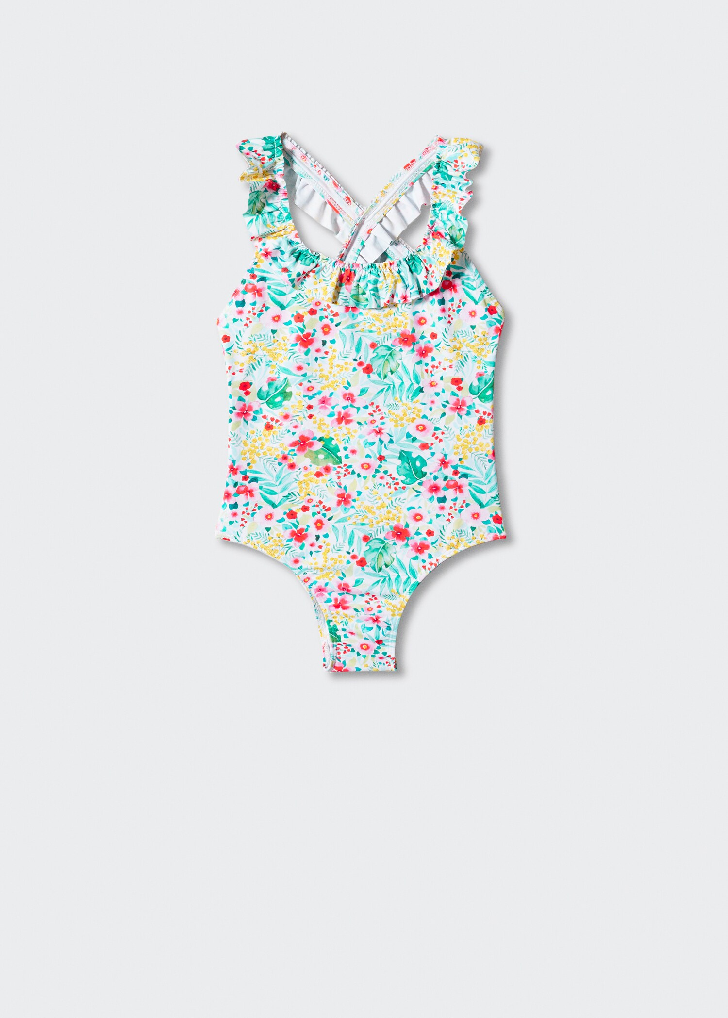 Ruffled floral print swimsuit - Article without model