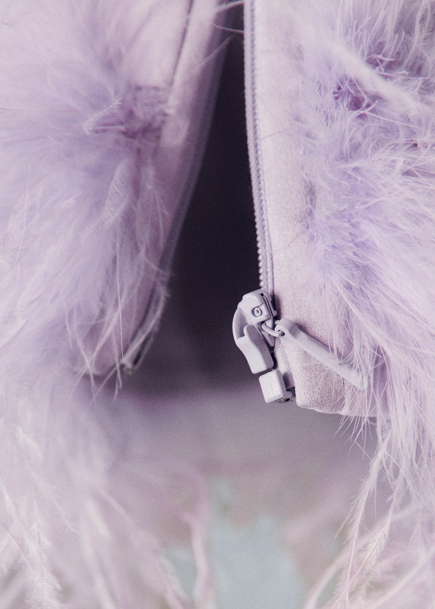 Satin top with feather detail - Details of the article 8