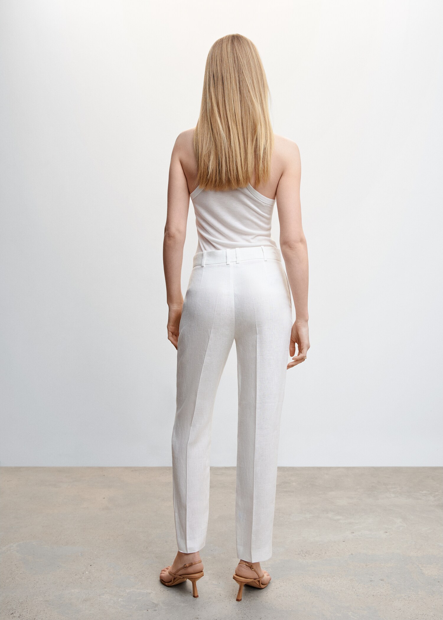 100% linen suit trousers - Reverse of the article