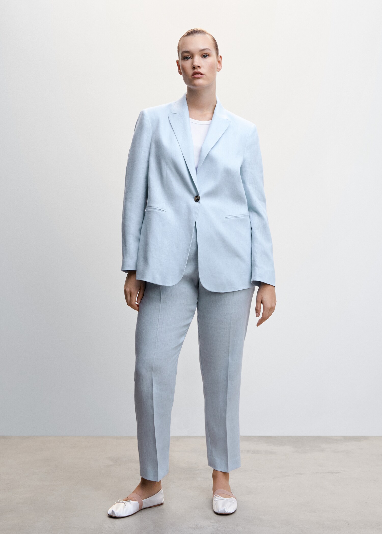 100% linen suit trousers - Details of the article 3