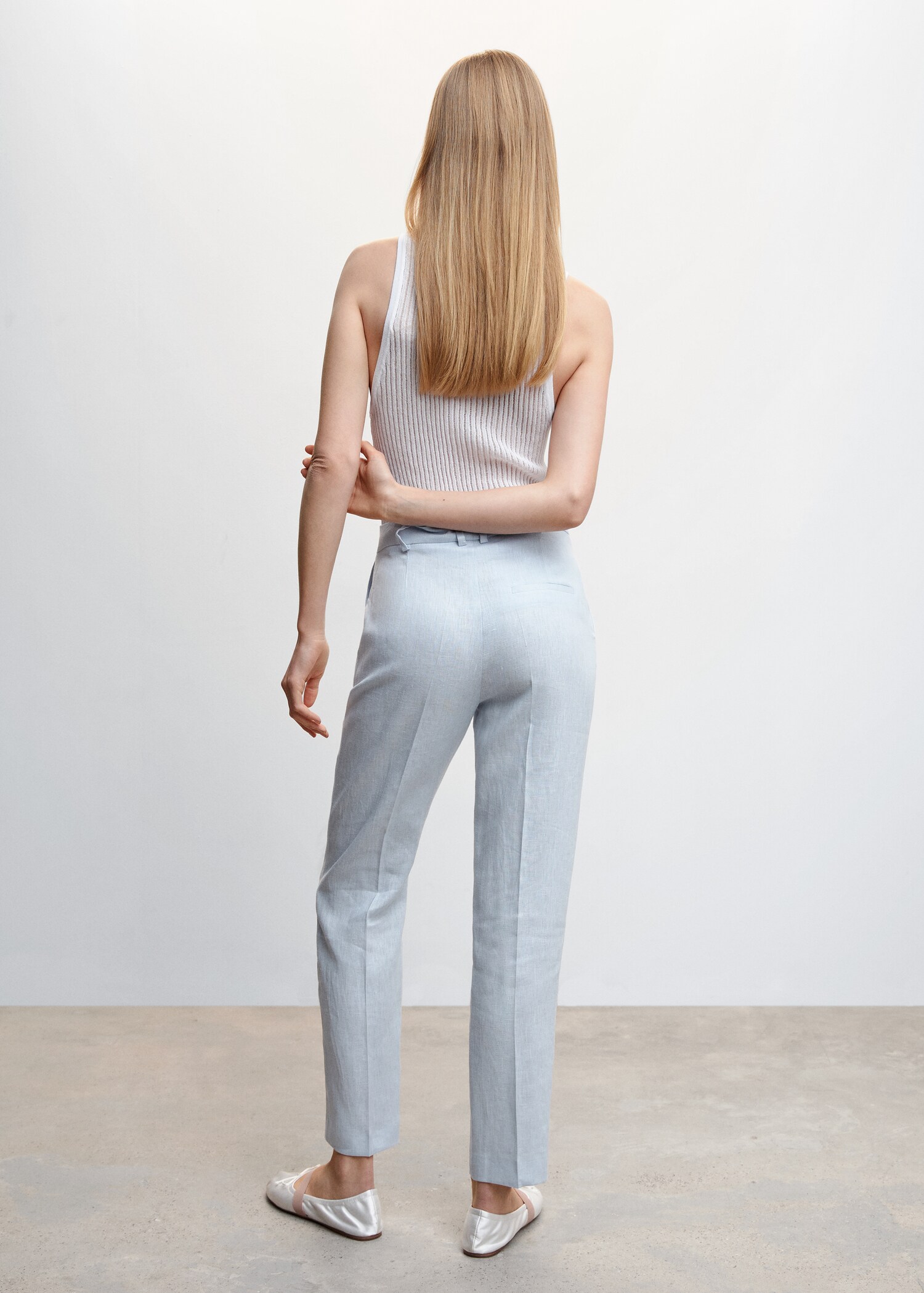 100% linen suit trousers - Reverse of the article