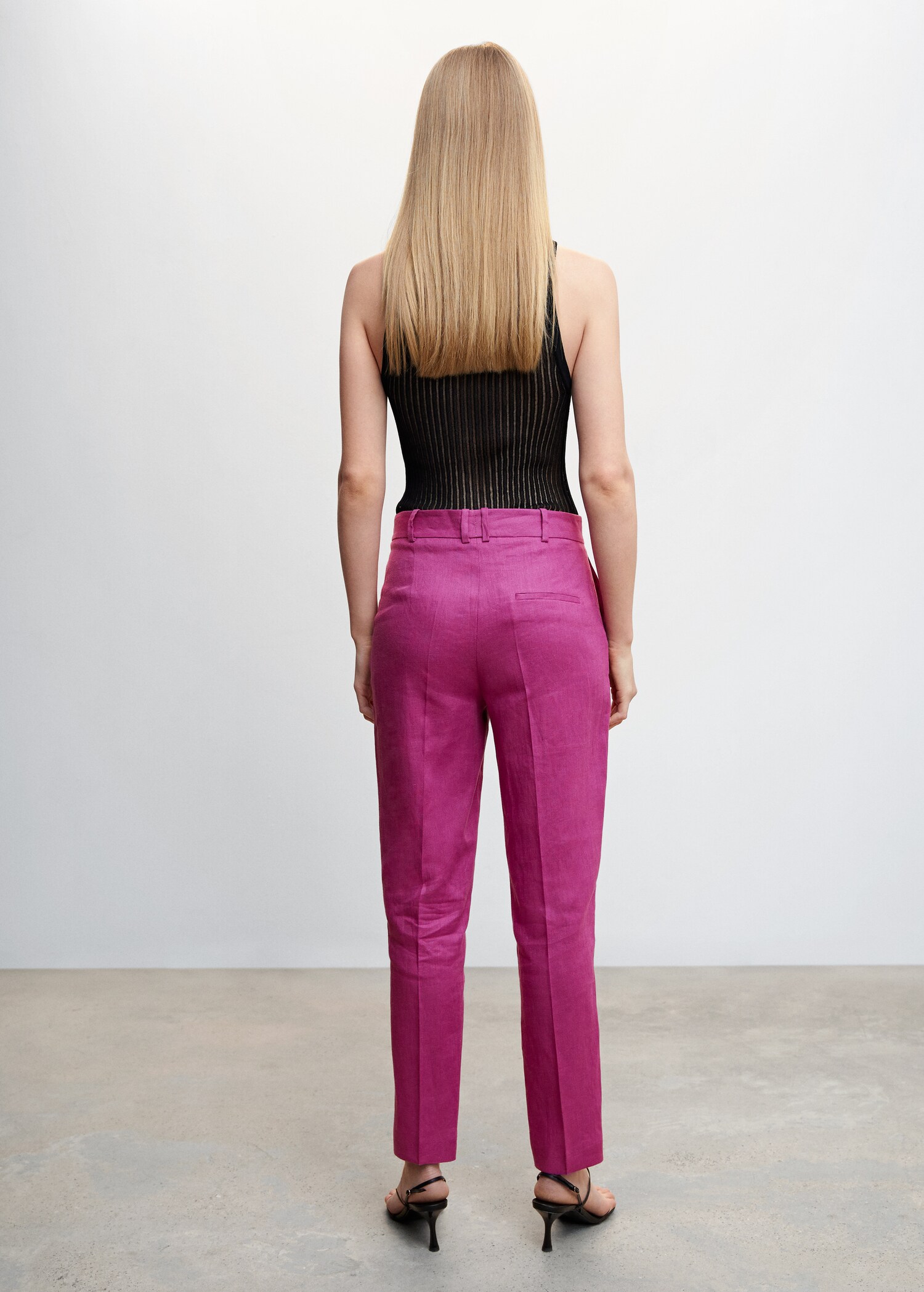 100% linen suit trousers - Reverse of the article