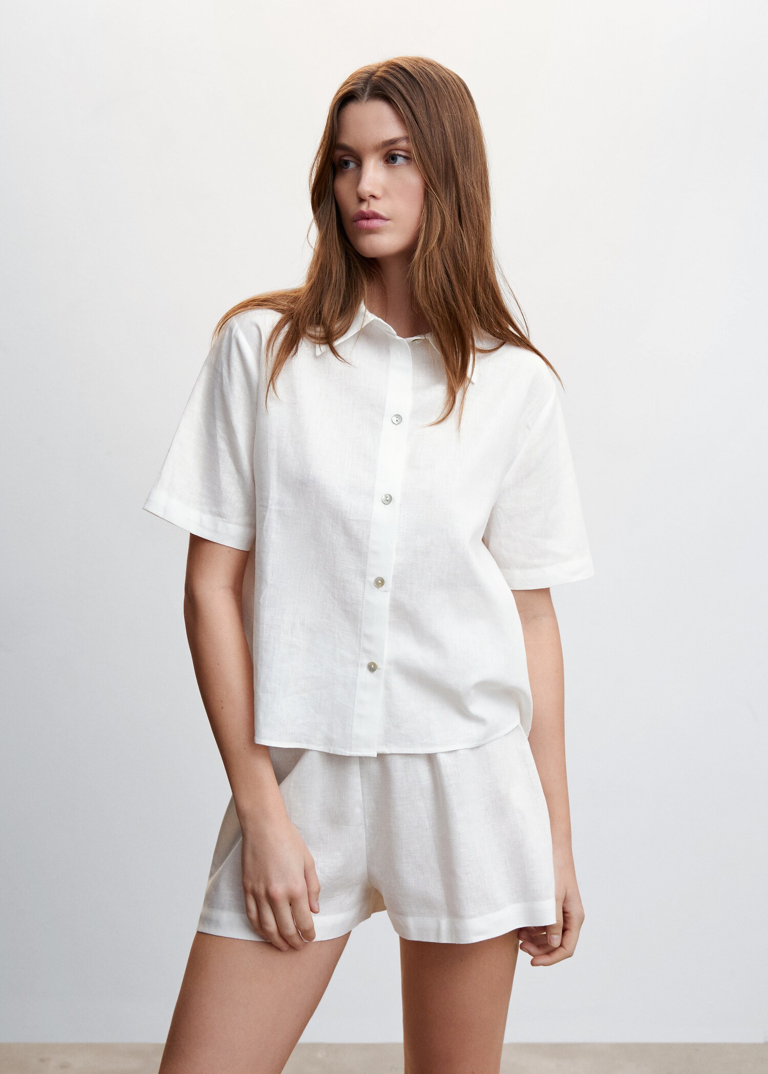 Linen pajama shirt - Medium plane