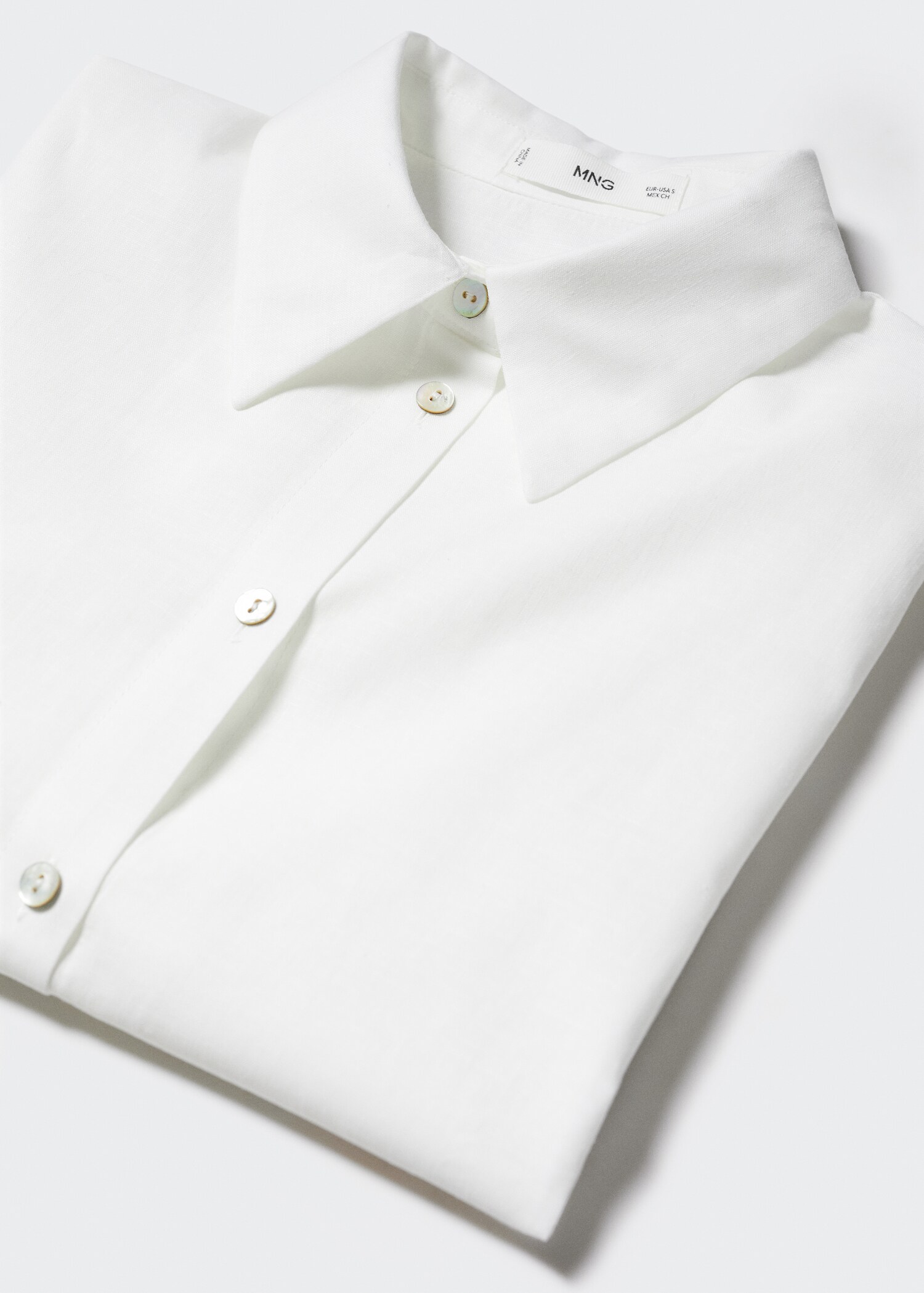 Linen pajama shirt - Details of the article 8