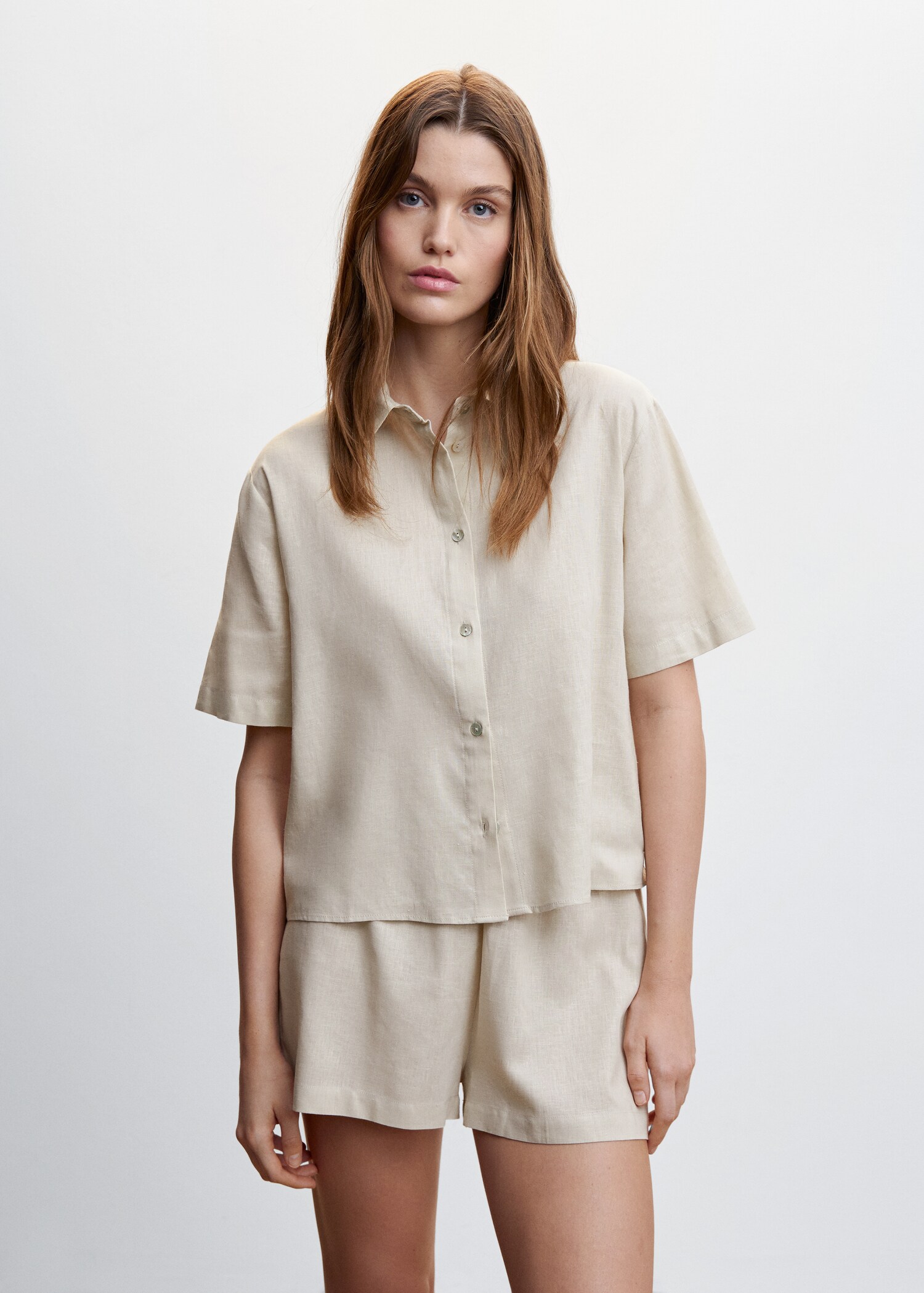 Linen pajama shirt - Medium plane