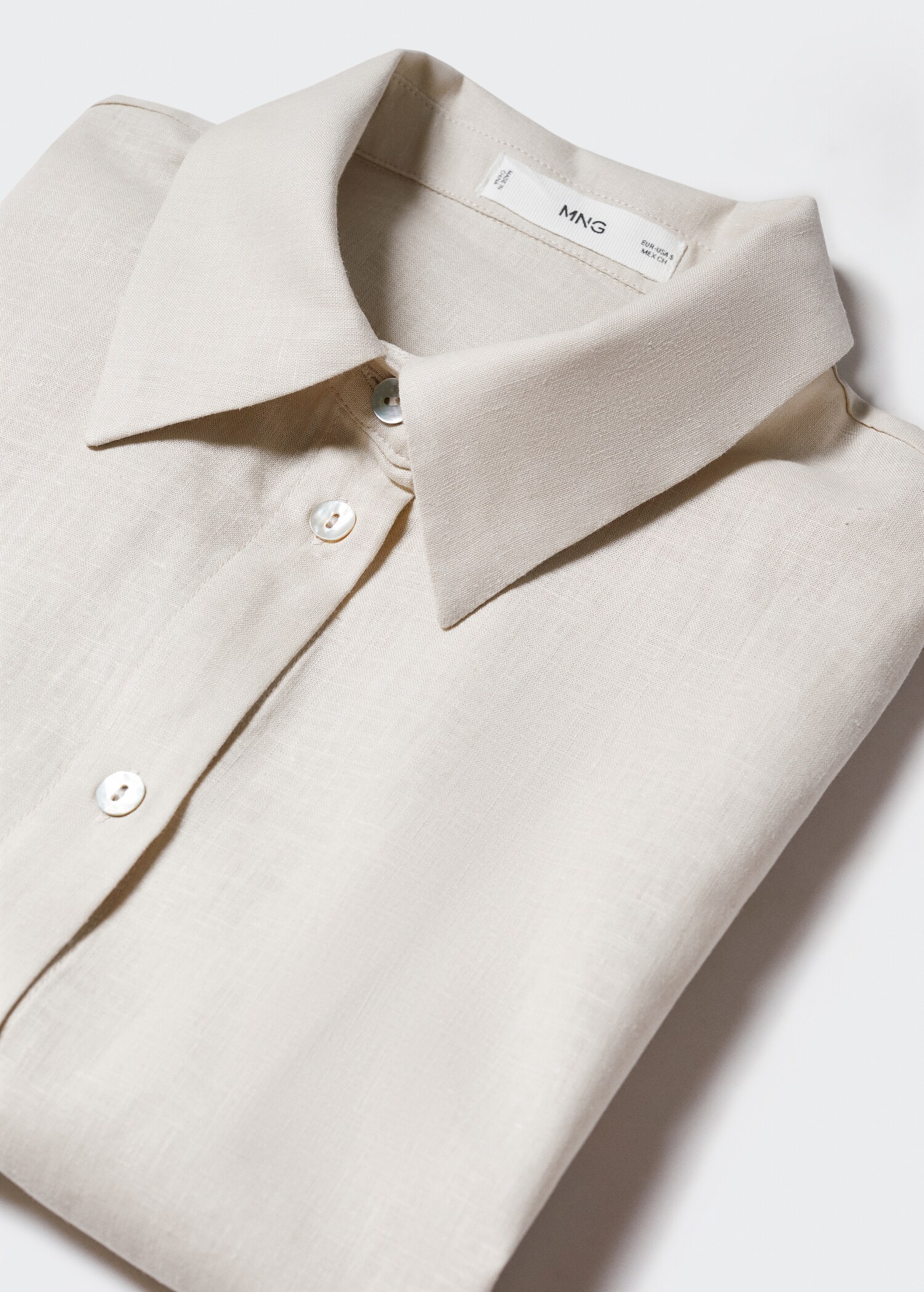 Linen pajama shirt - Details of the article 8