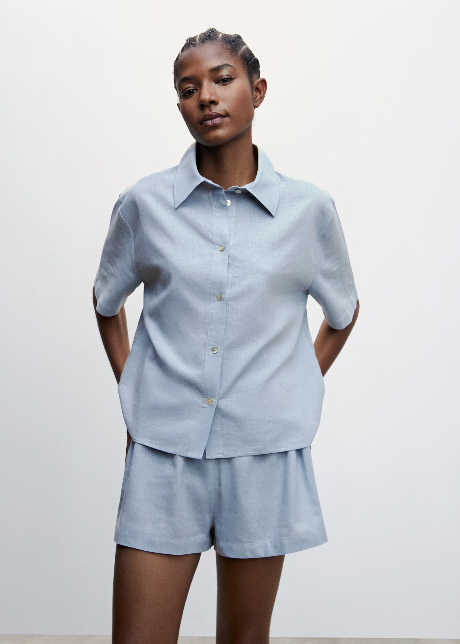 Linen pajama shirt - Medium plane