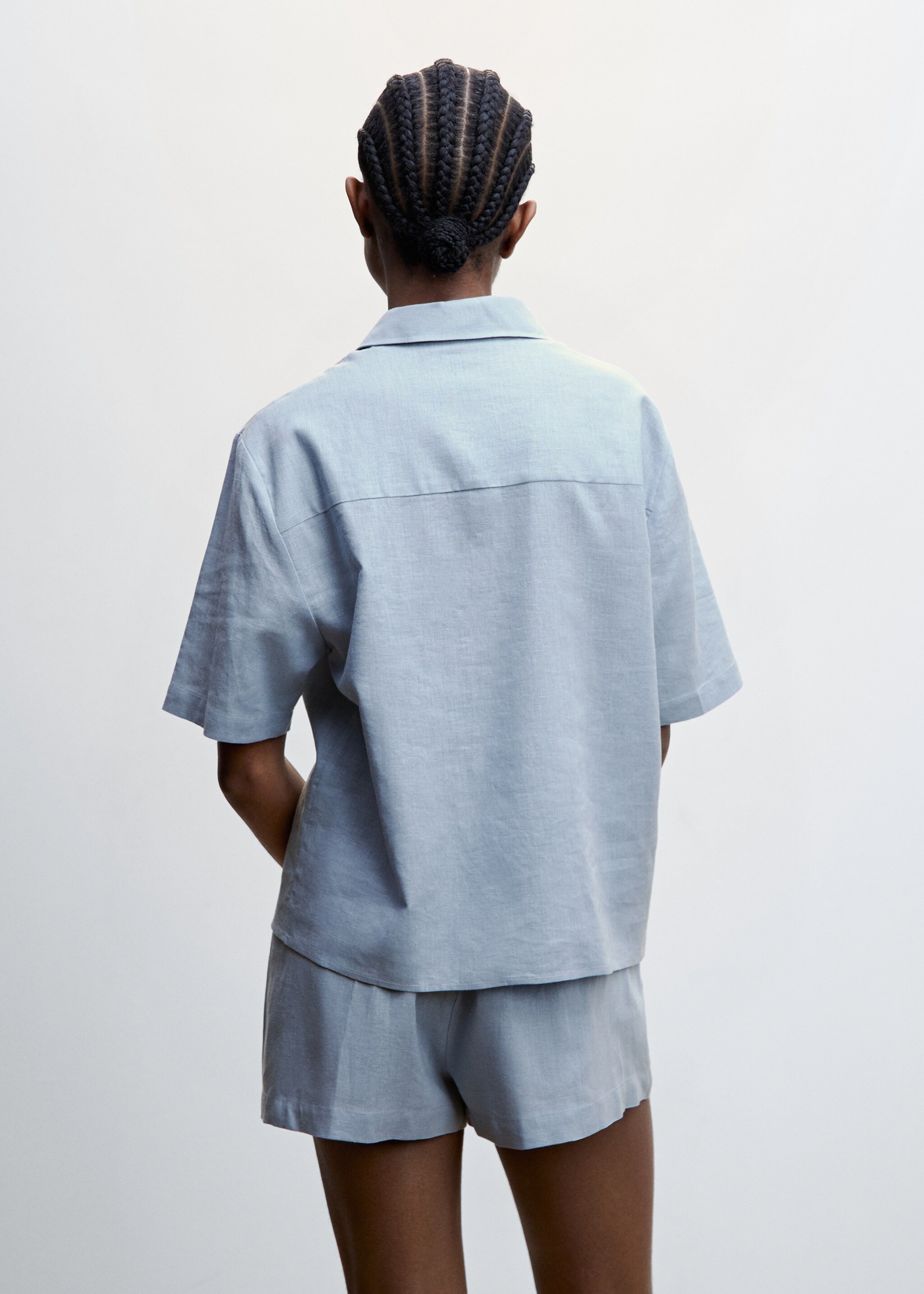 Linen pyjama shirt - Reverse of the article