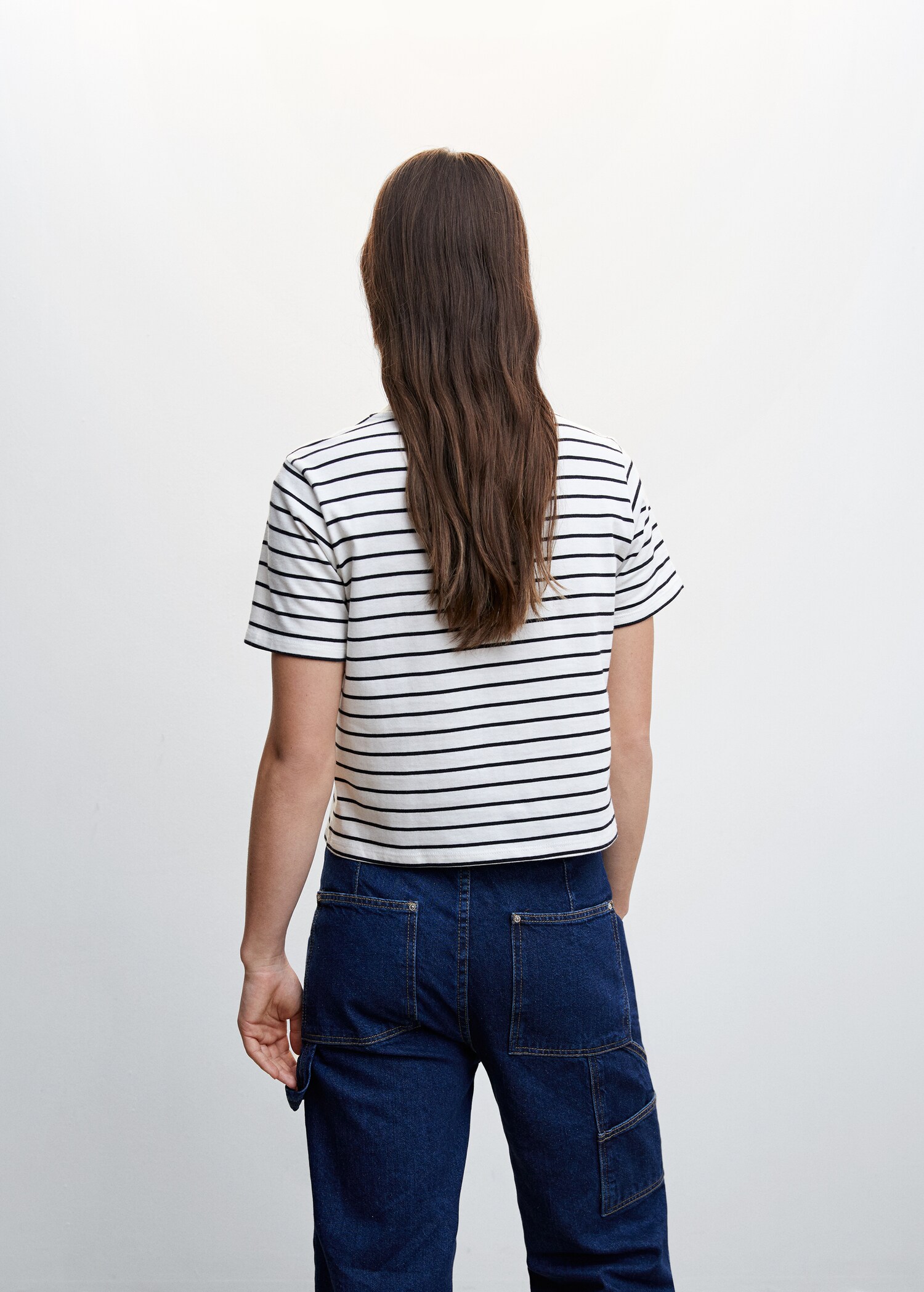 Gestricktes Streifen-Shirt - Rückseite des Artikels