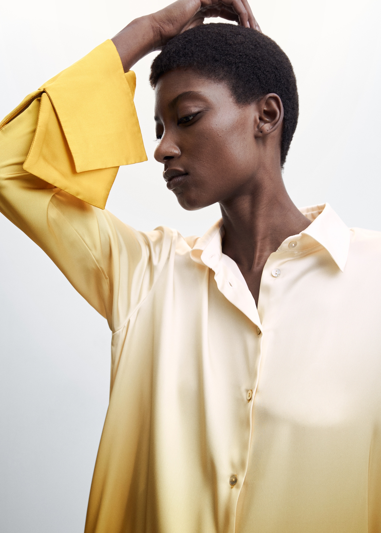 Gradient satin dress - Details of the article 1