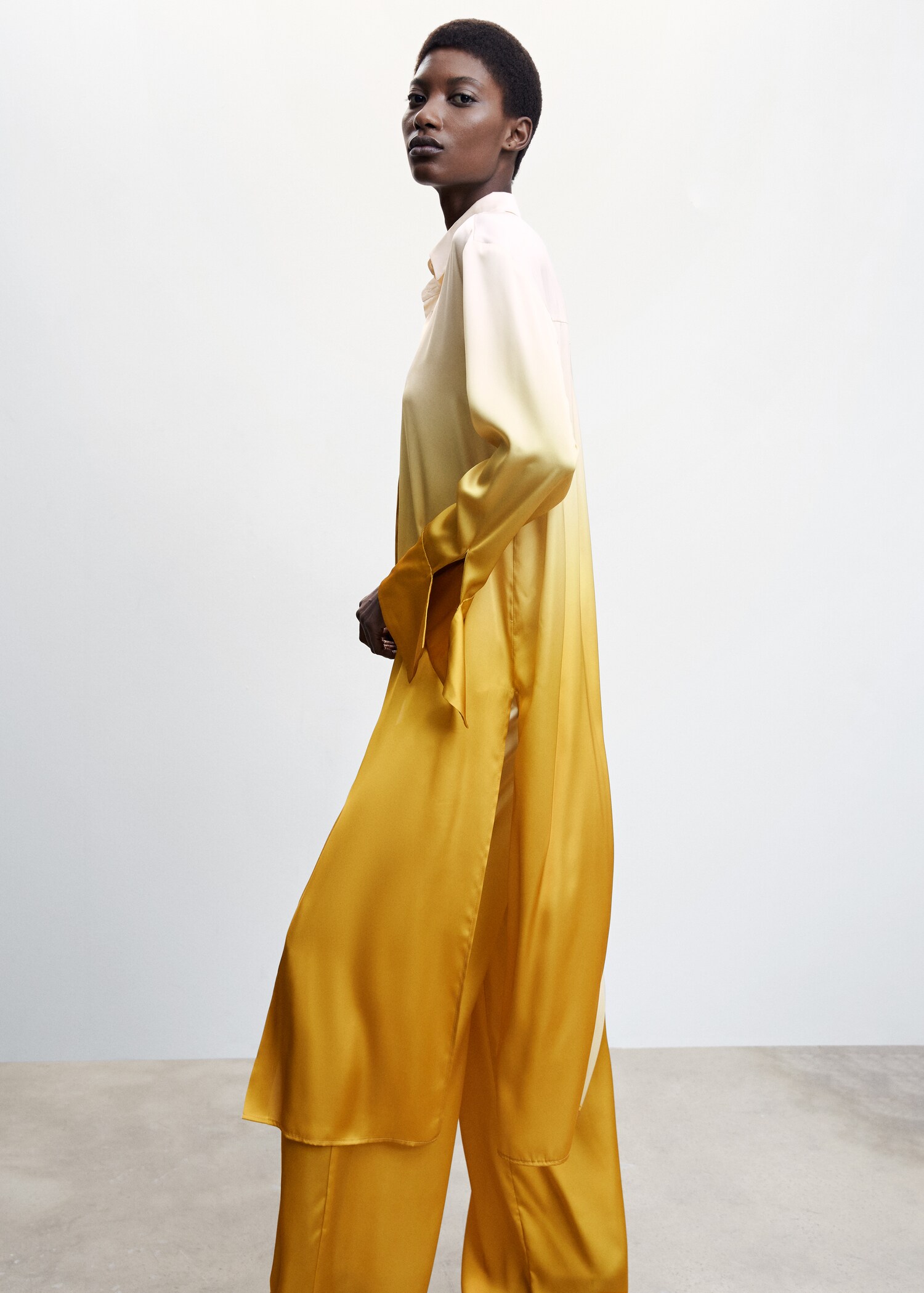 Gradient satin dress - Details of the article 2