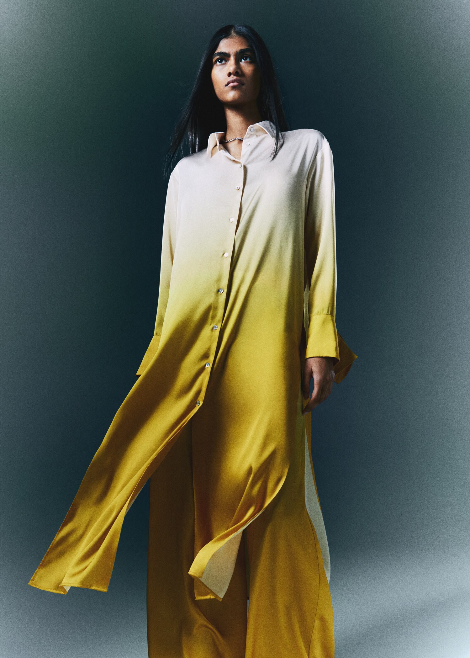 Gradient satin dress - Details of the article 6