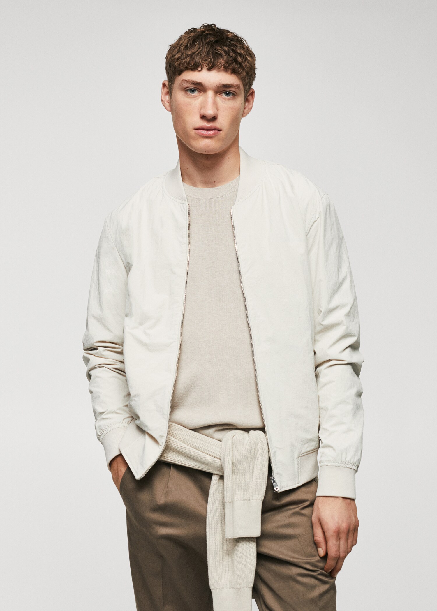Lightweight fabric bomber jacket - Medium plane