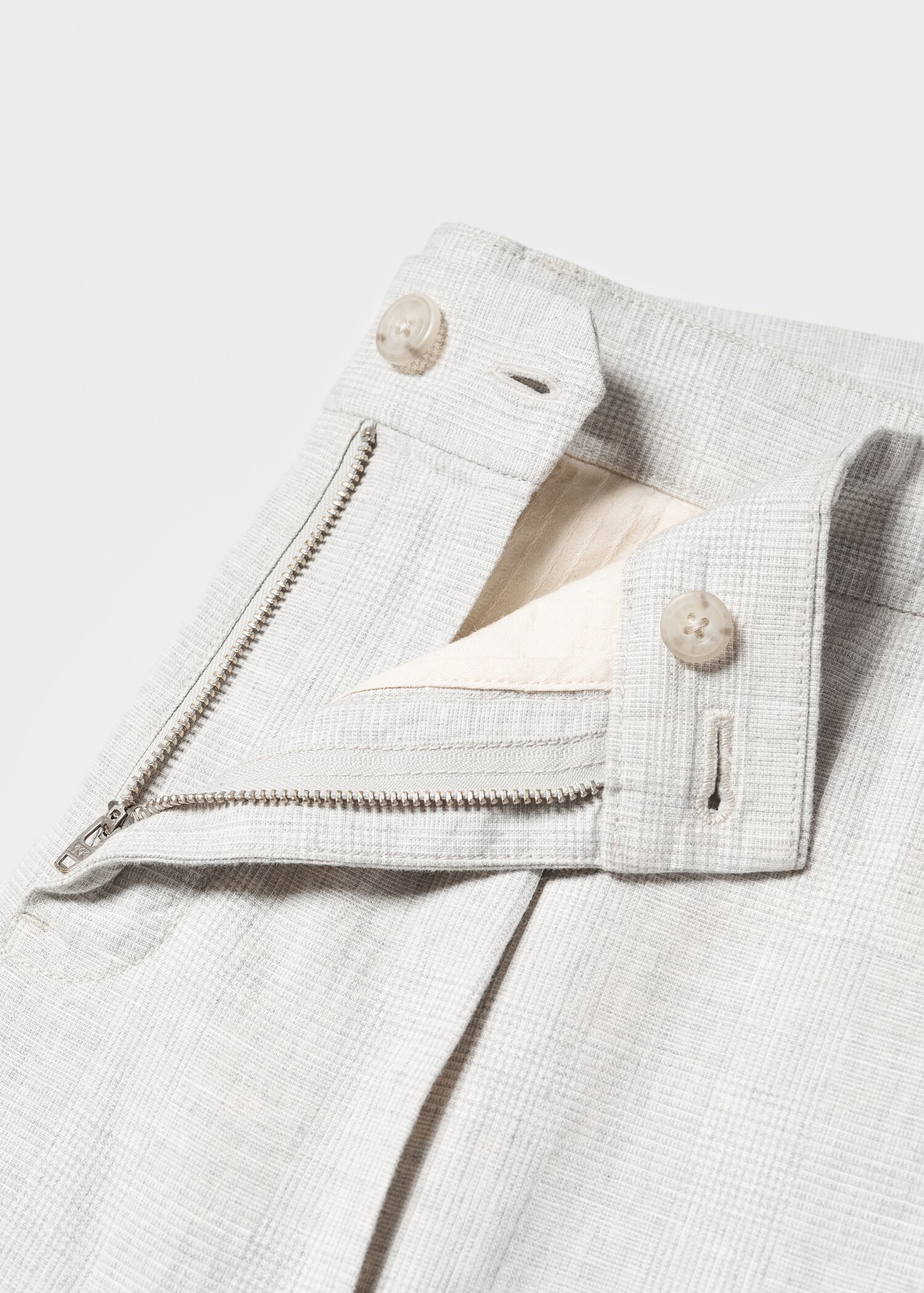 Prince of Wales check linen-blend trousers - Details of the article 8