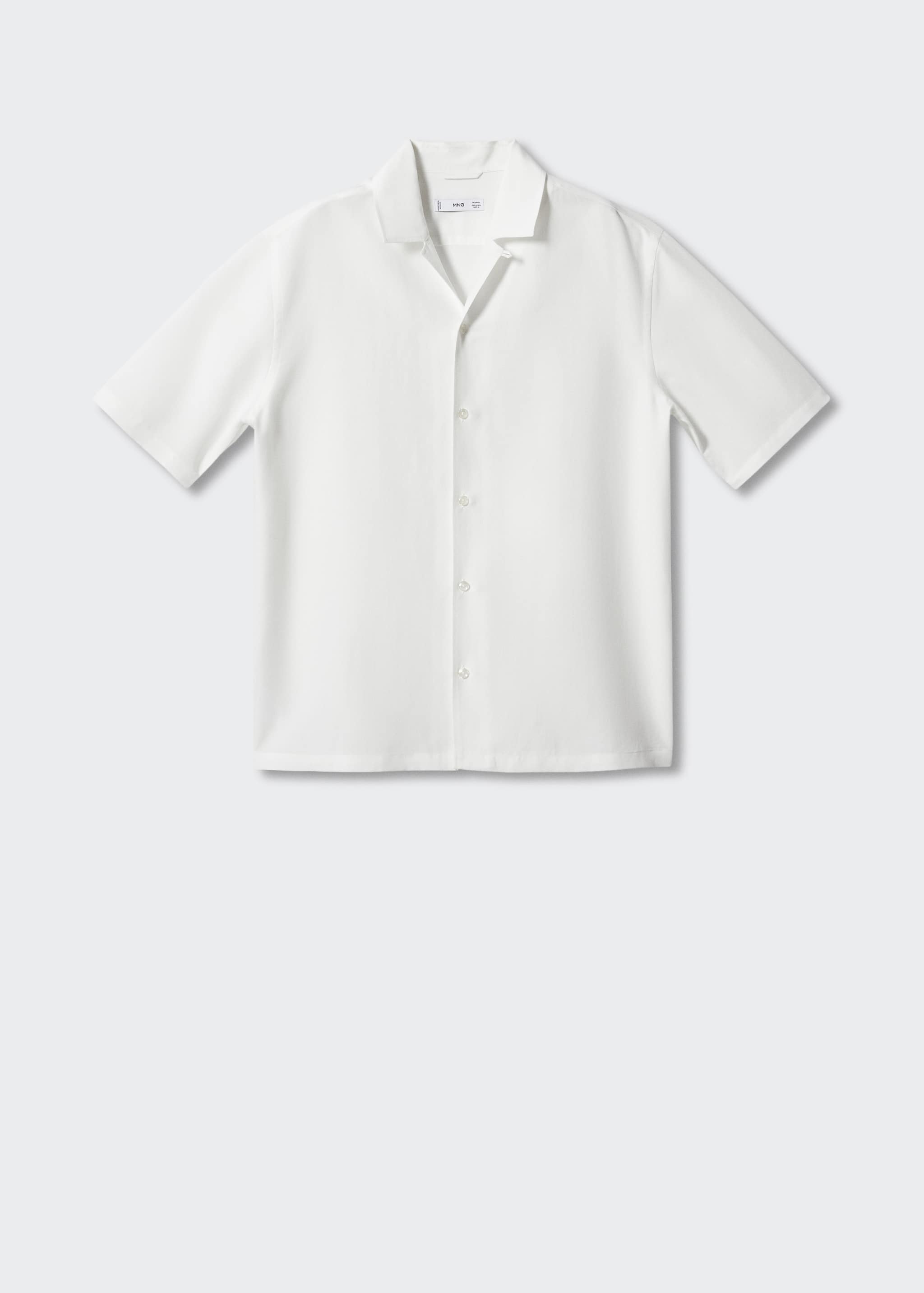 Regular-fit linen bowling shirt - Article without model