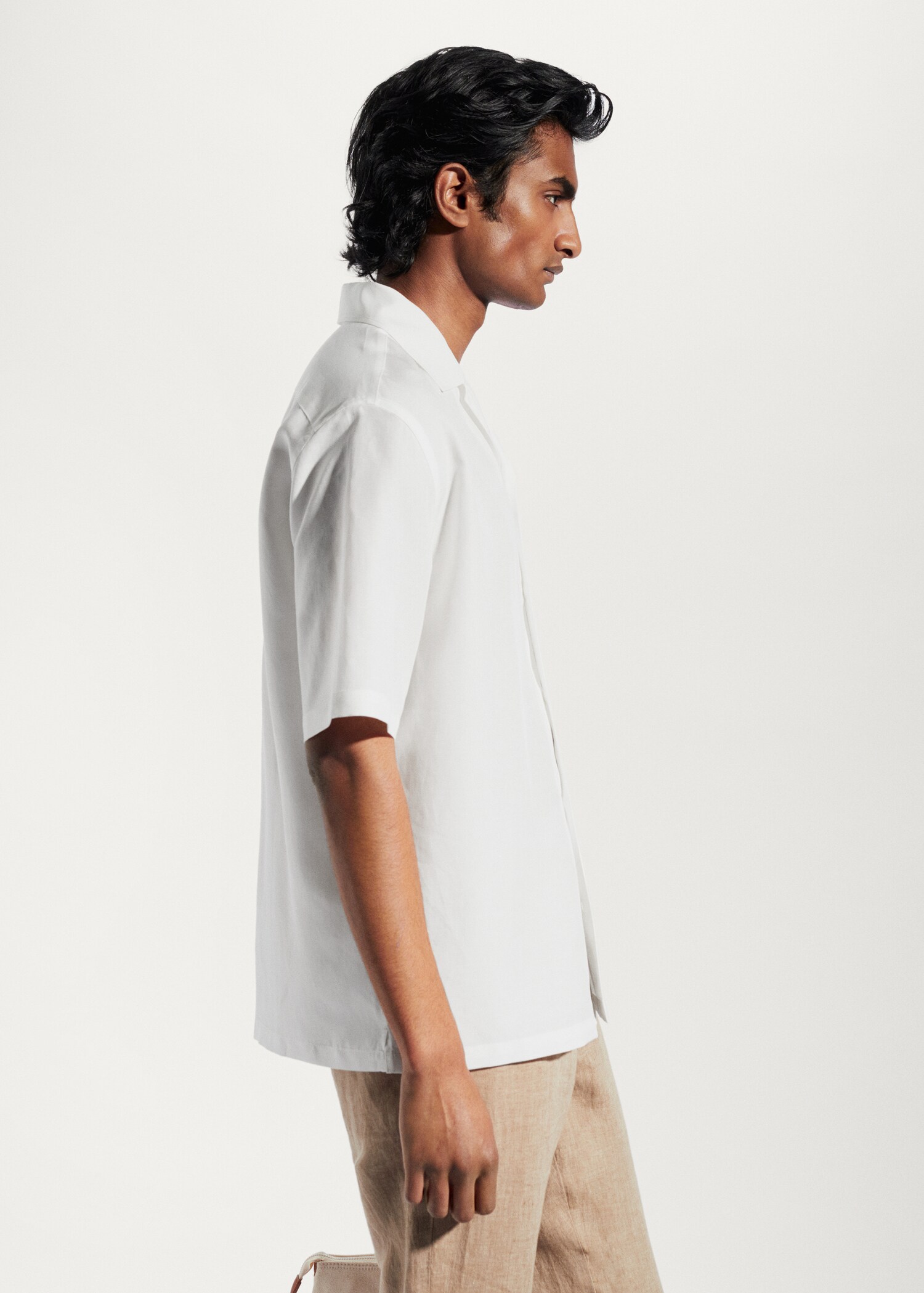 Regular-fit linen bowling shirt - Details of the article 2