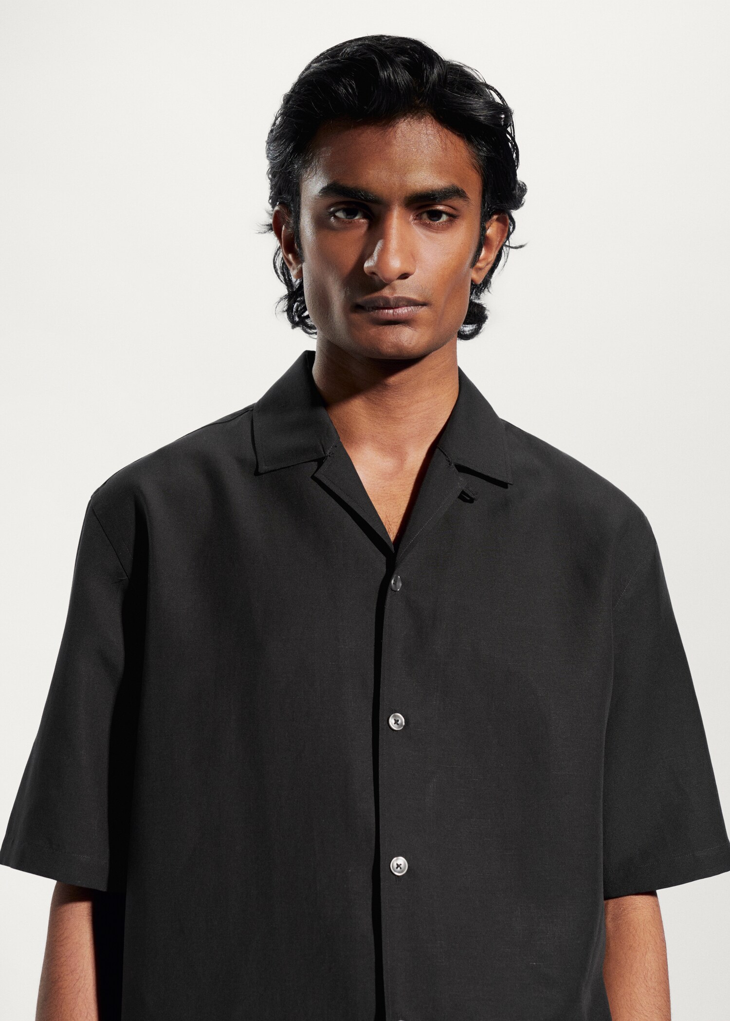 Camisa regular fit lino bowling - Detalle del artículo 1