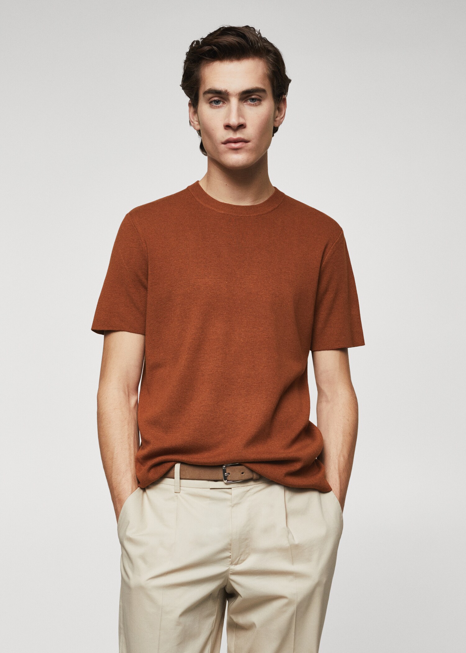 Camiseta punto fino - Plano medio