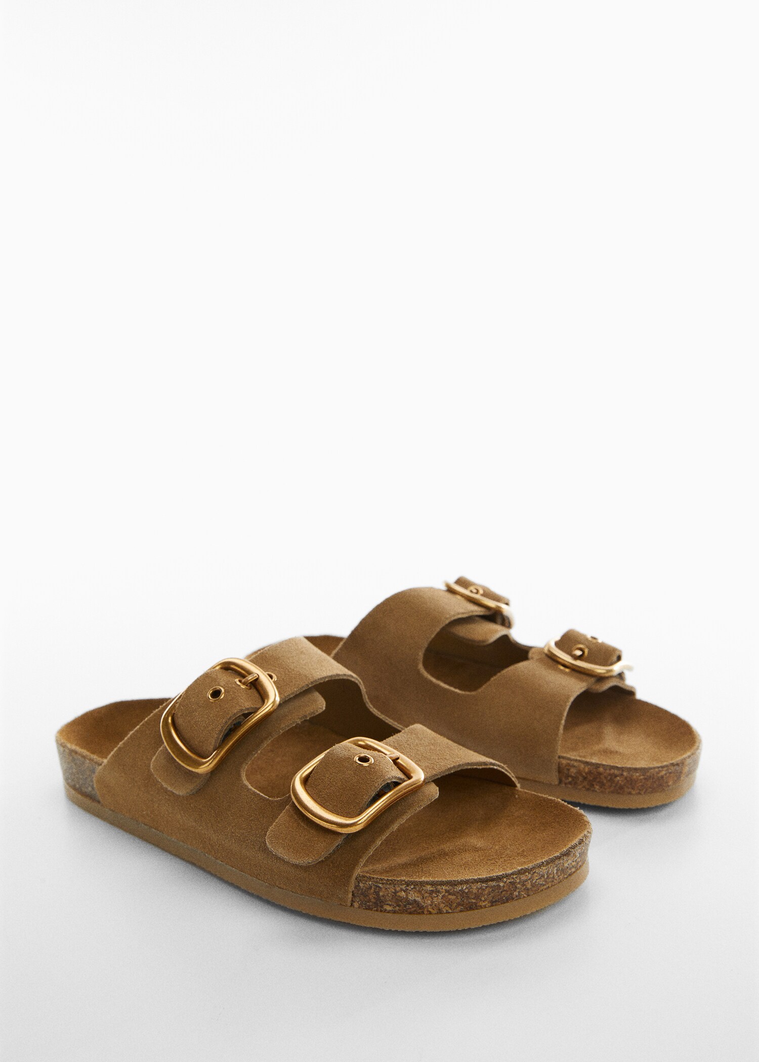 Buckle leather sandals - Woman | MANGO OUTLET USA 