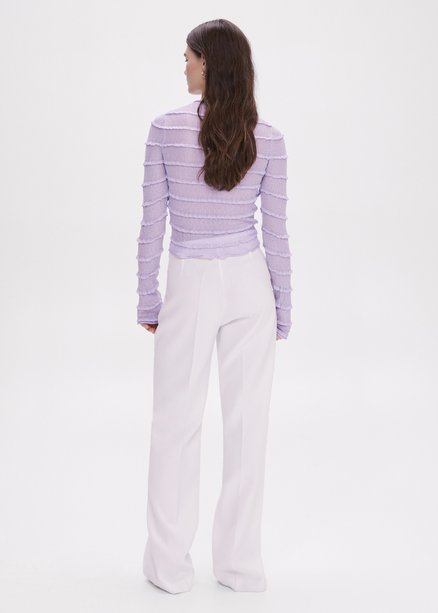 Gathered textured sweater - Reverse of the article