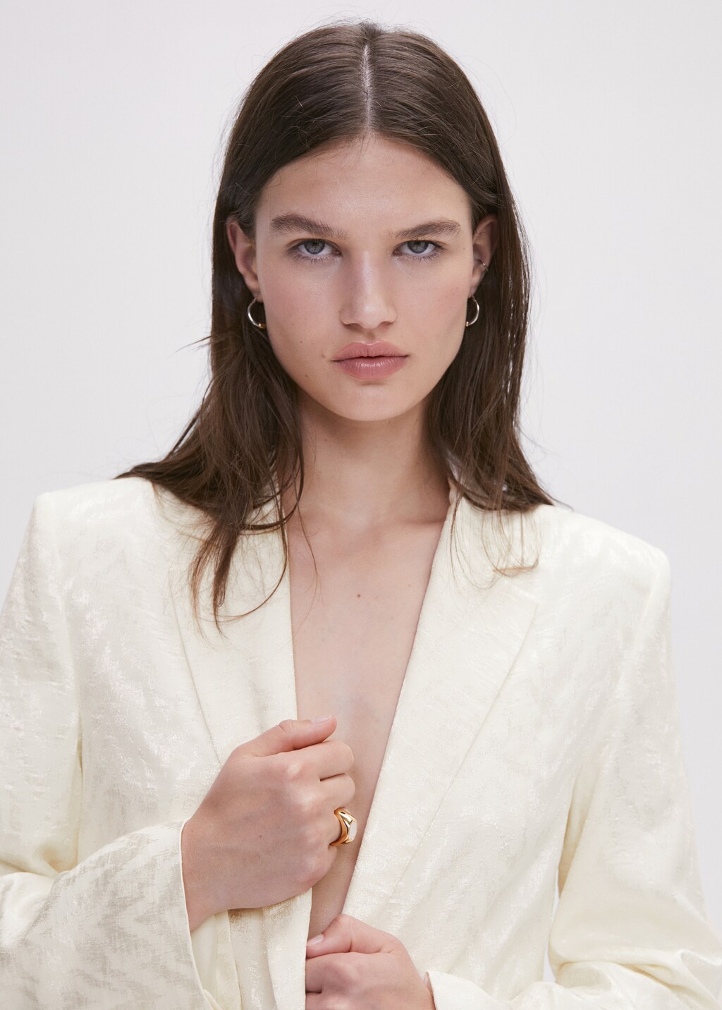 Jacquard suit jacket Women MANGO OUTLET Latvia