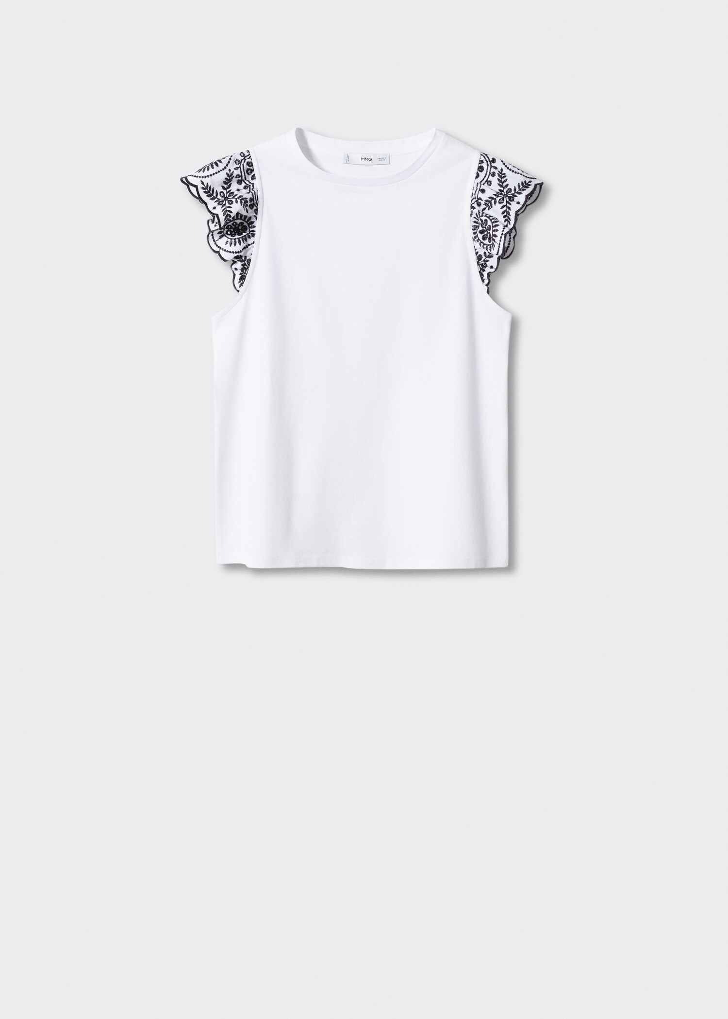 Embroidered sleeve T-shirt - Article without model