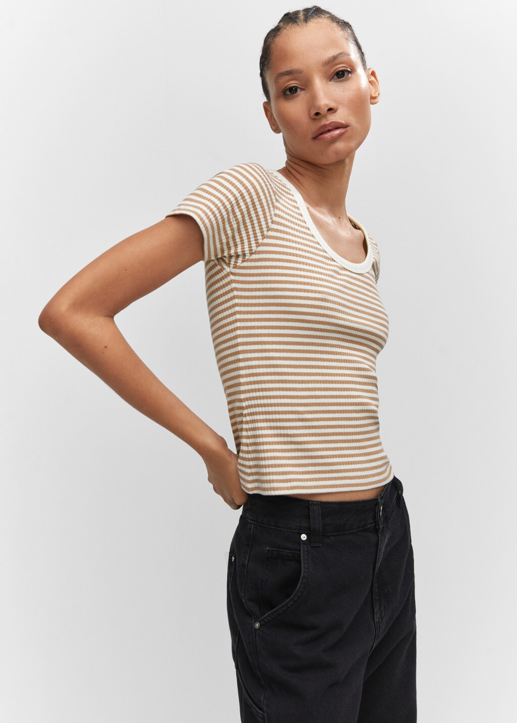 T shirt rayures texture