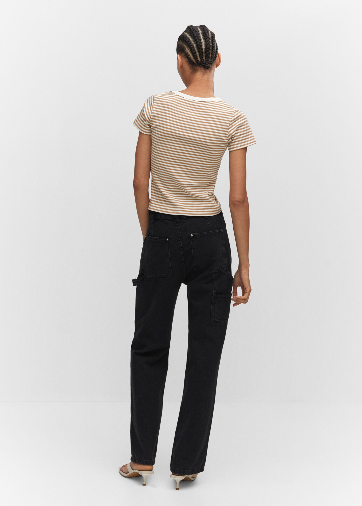 T-shirt riscas textura - Verso do artigo