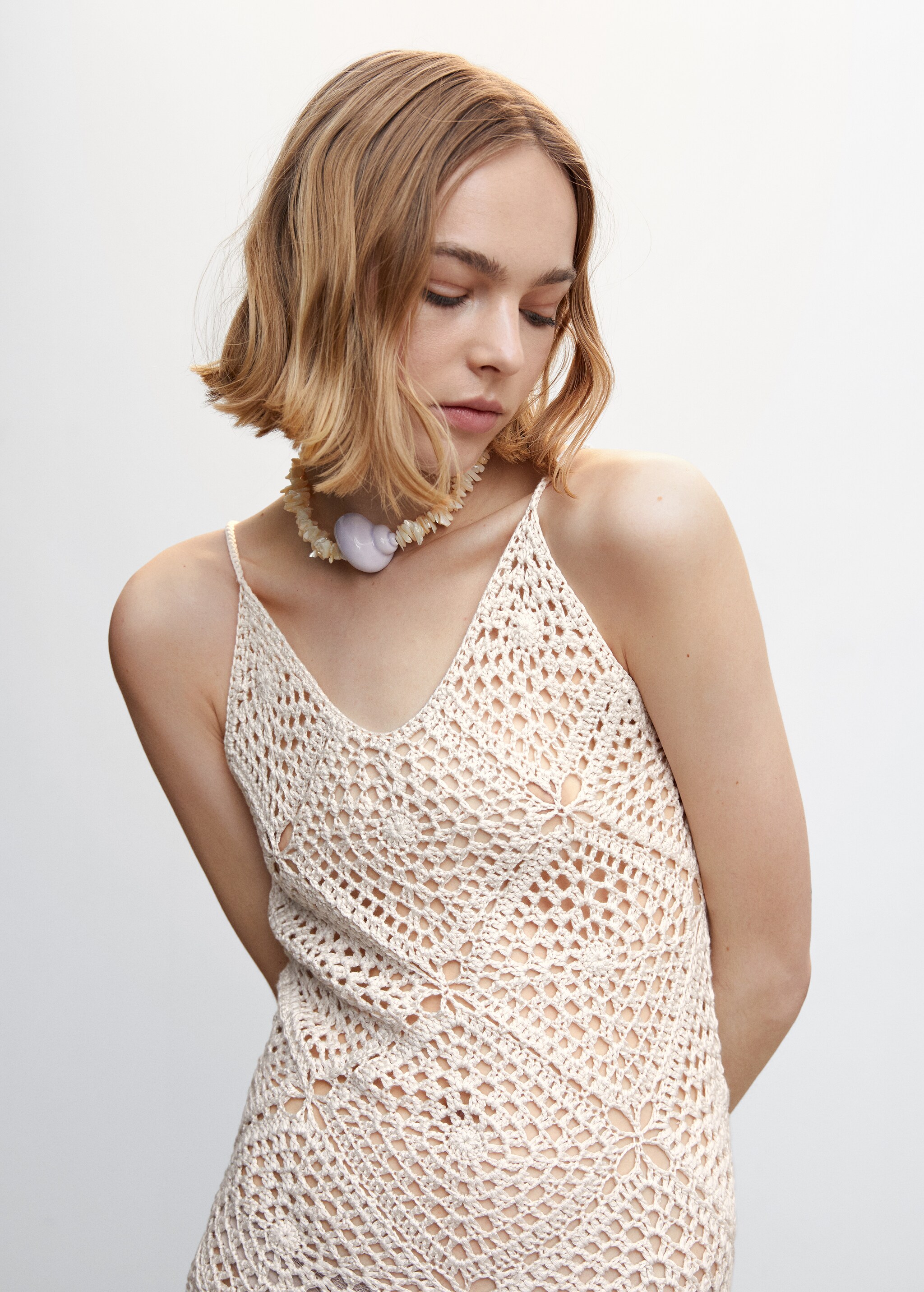 Crochet dress with fringes - Details of the article 1