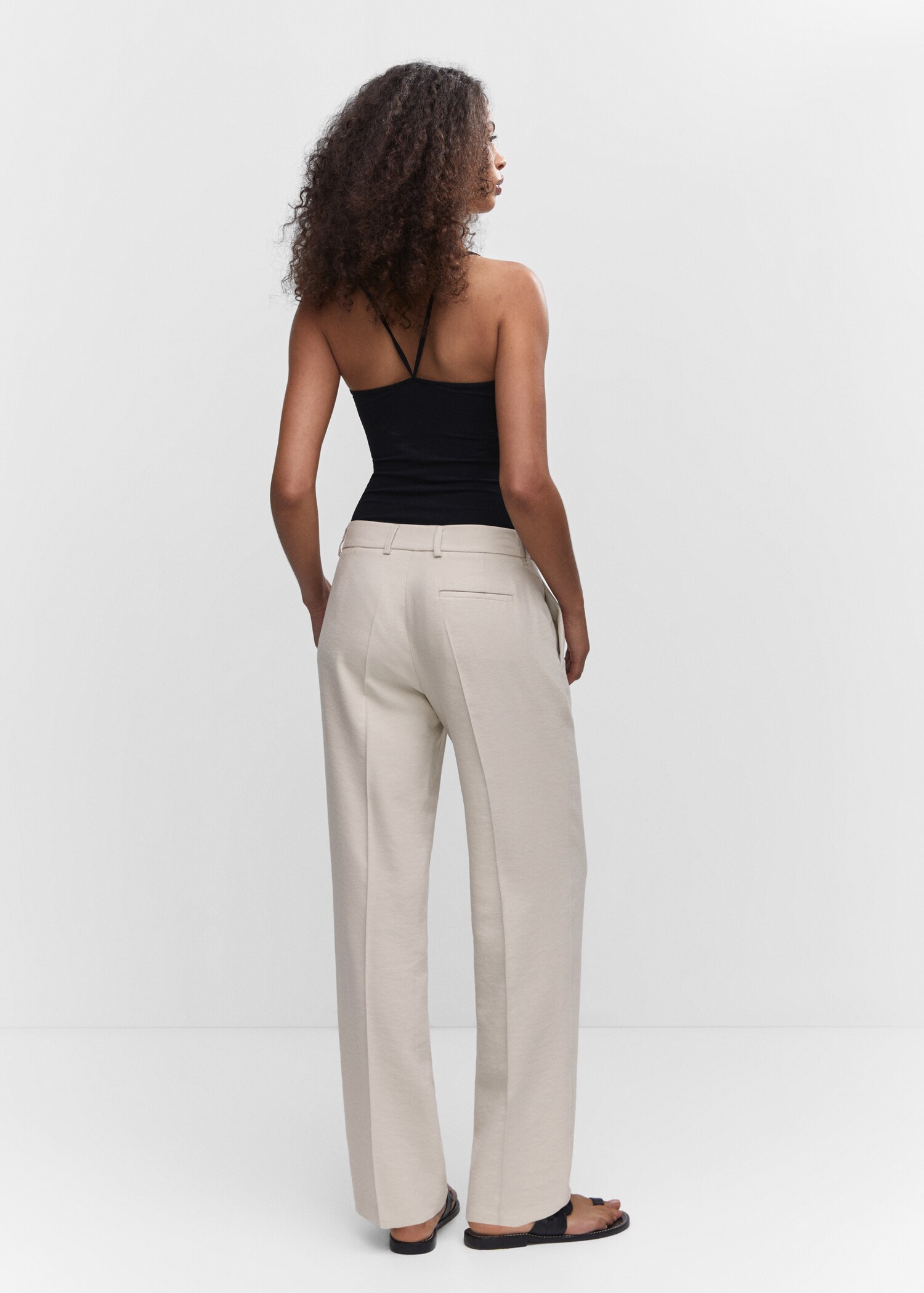 Pantalón recto pinzas - Reverso del artículo