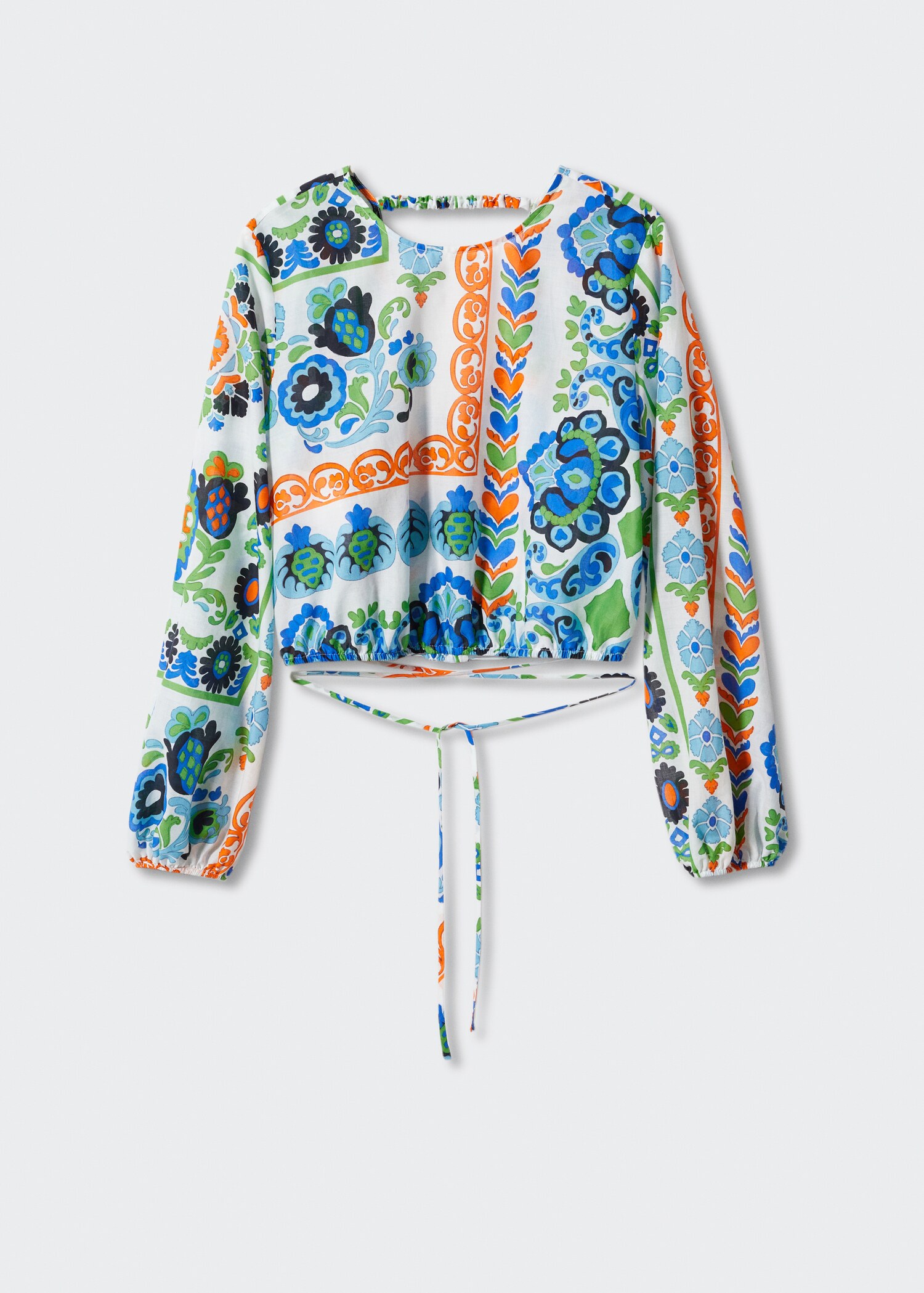 Printed puff sleeve blouse - Article without model