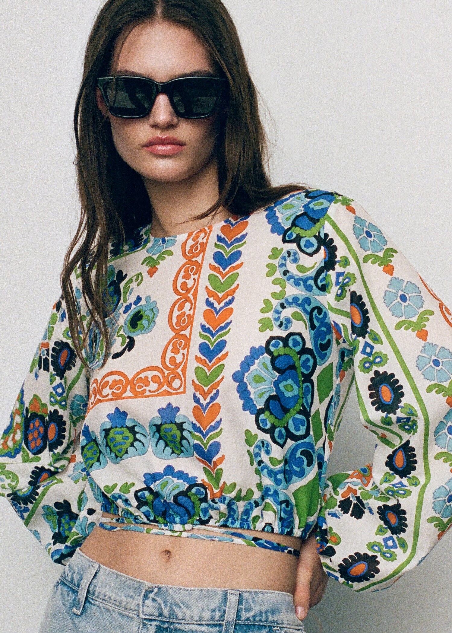 Printed puff sleeve blouse - Details of the article 6
