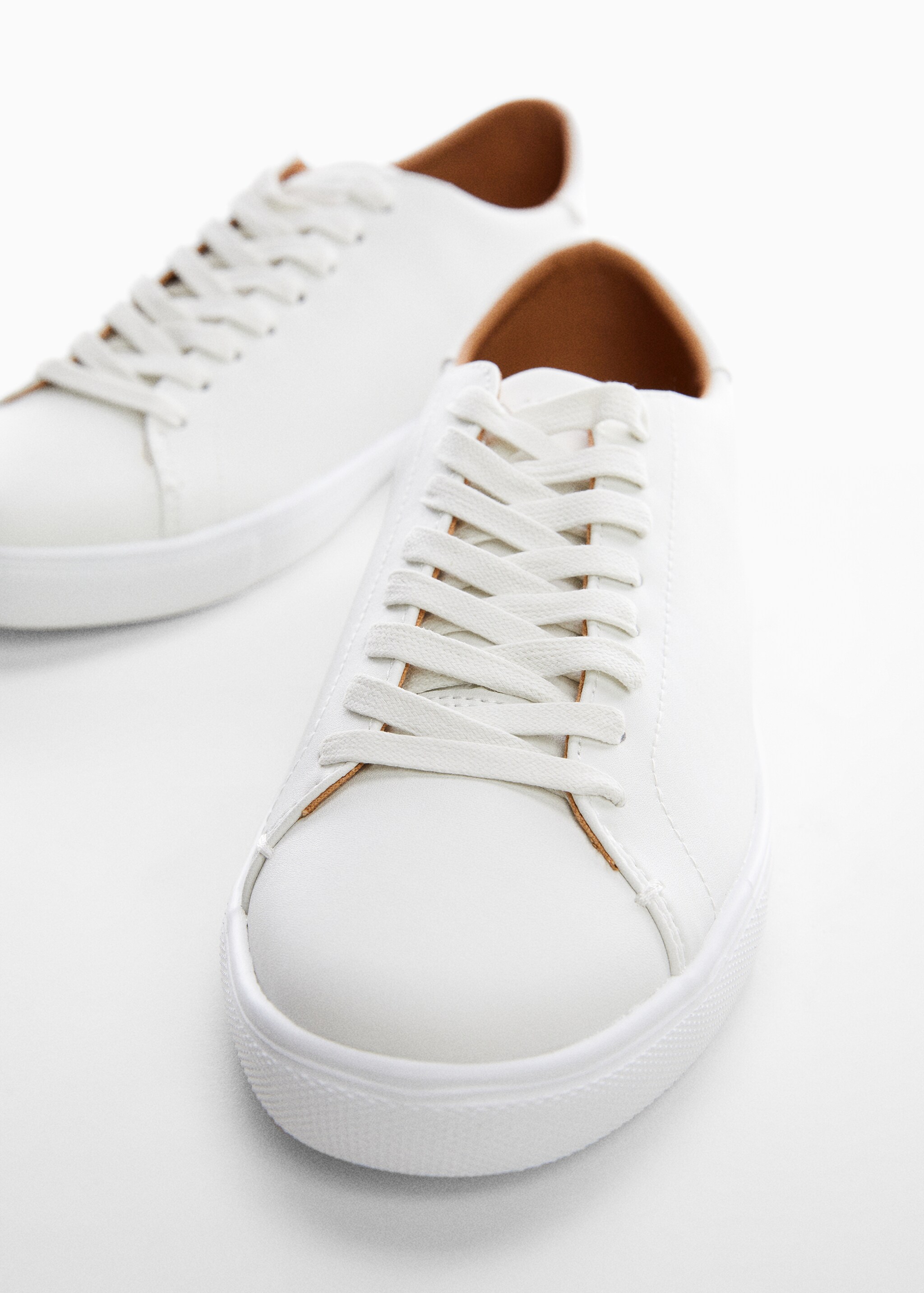 Monocoloured leather sneakers - Details of the article 1