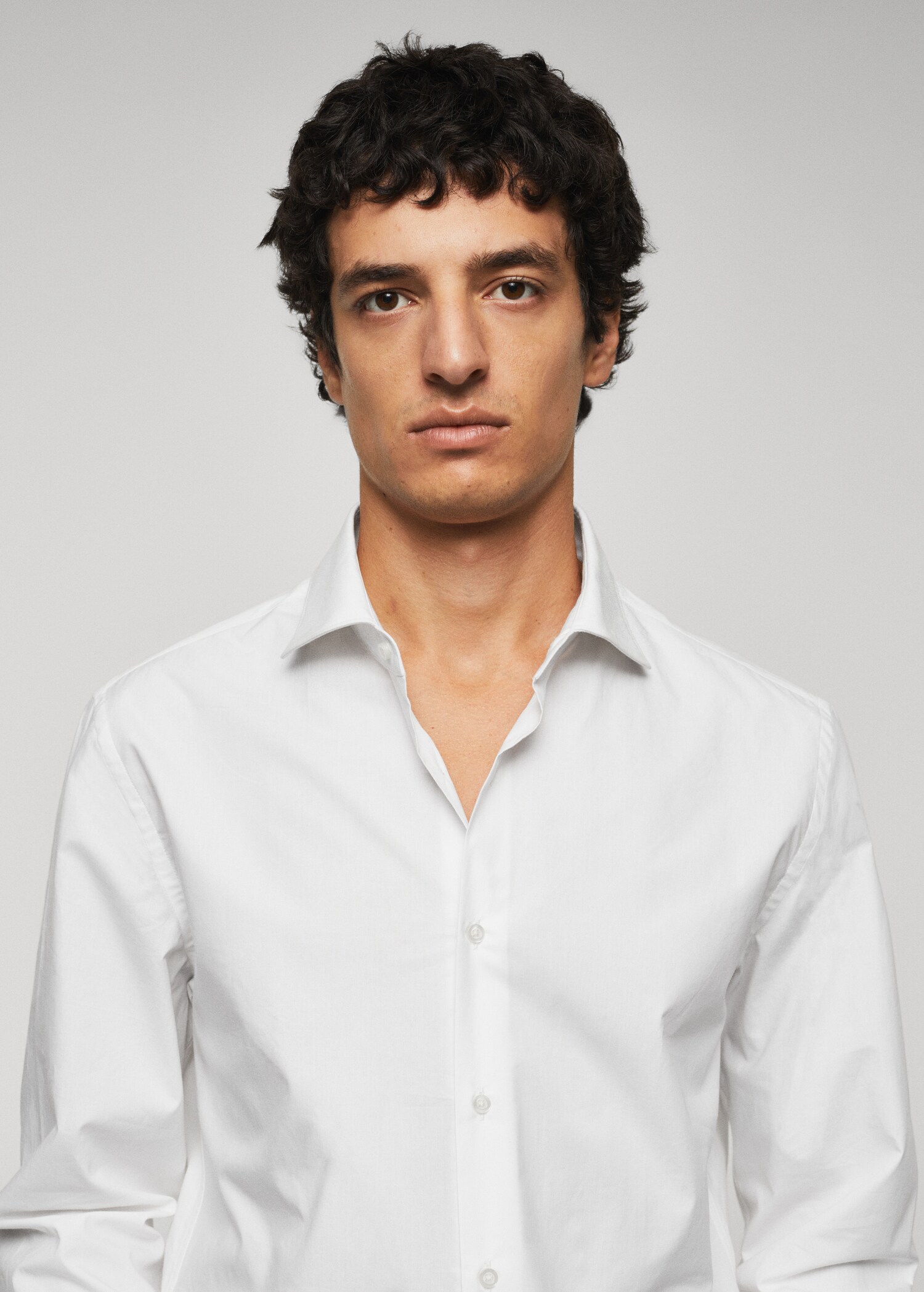 Slim fit stretch cotton shirt - Details of the article 4