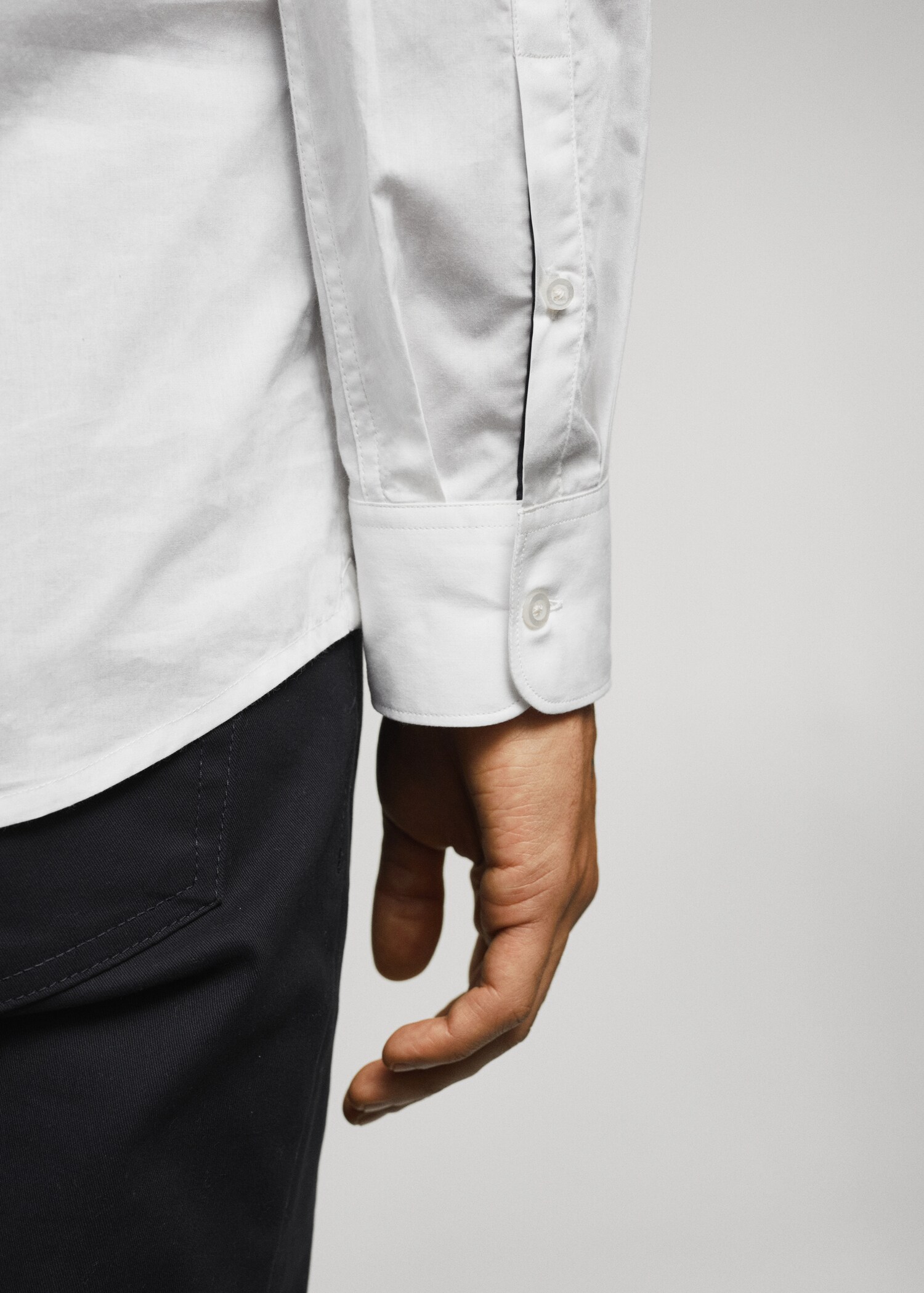 Slim fit stretch cotton shirt - Details of the article 6