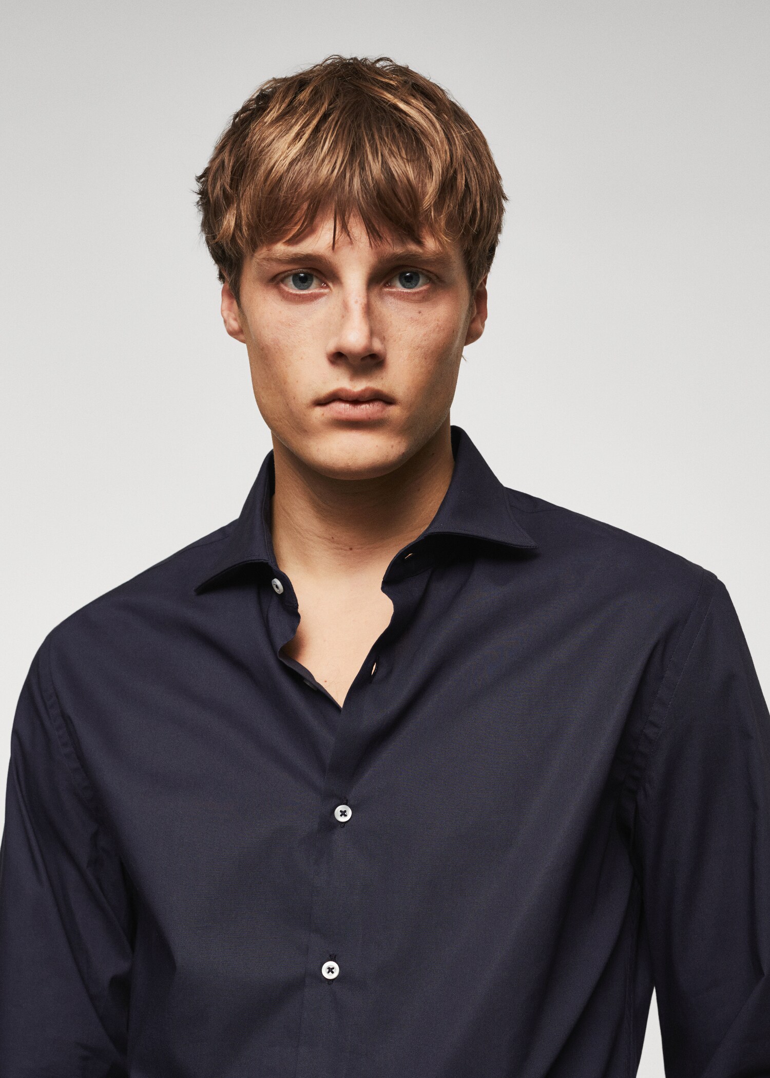 Slim fit stretch cotton shirt - Details of the article 6
