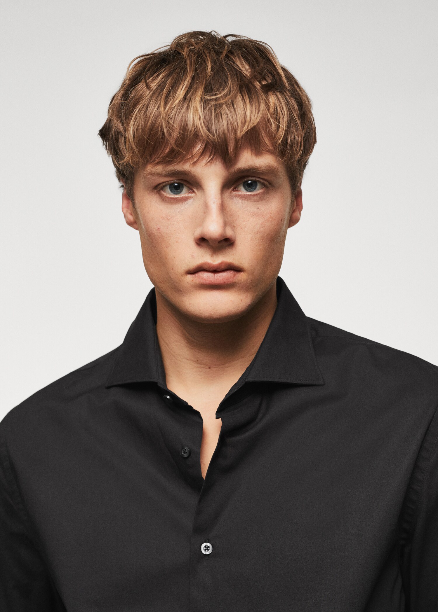 Slim fit stretch cotton shirt - Details of the article 6