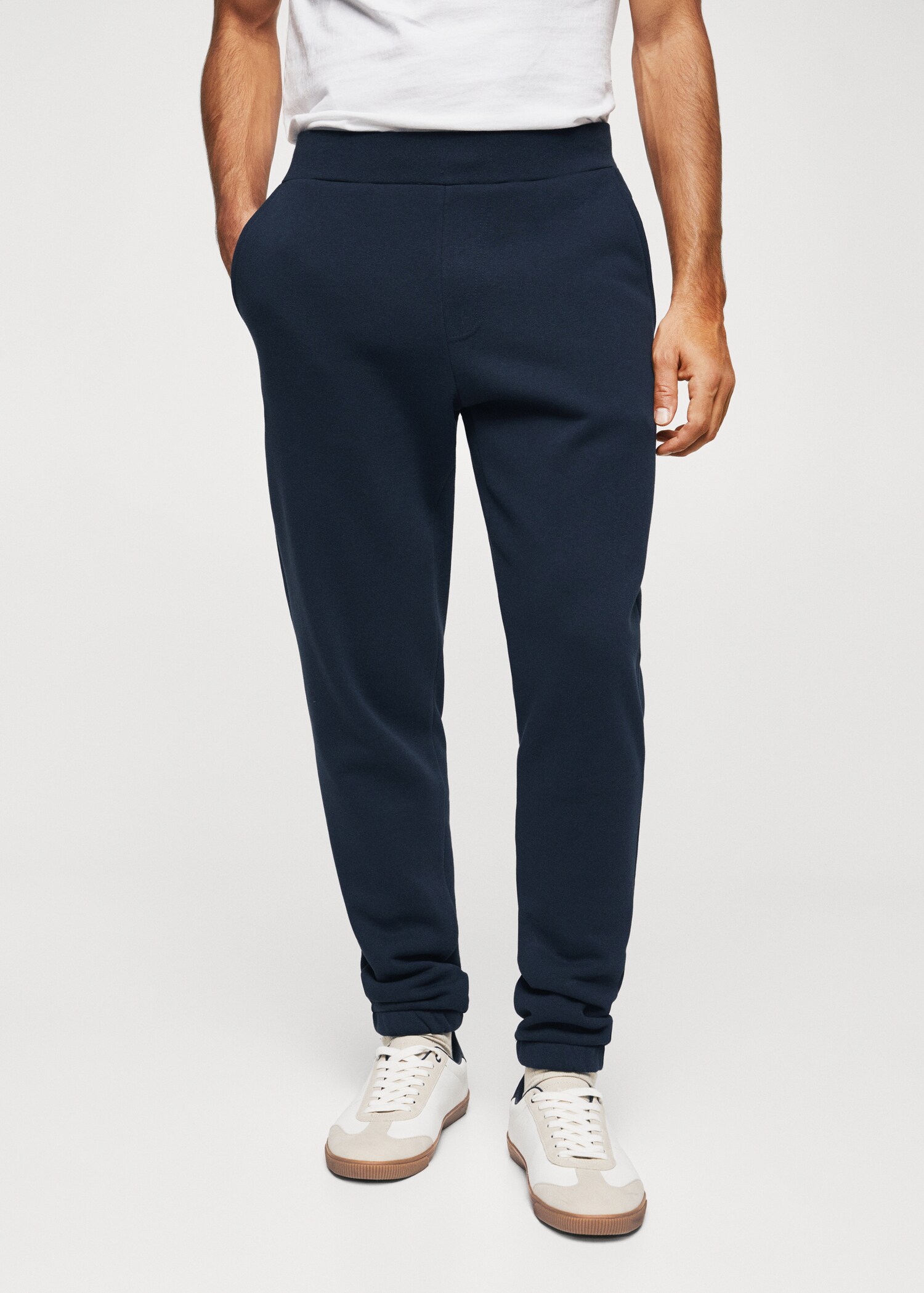 Sustainable cotton jogger pants - Medium plane