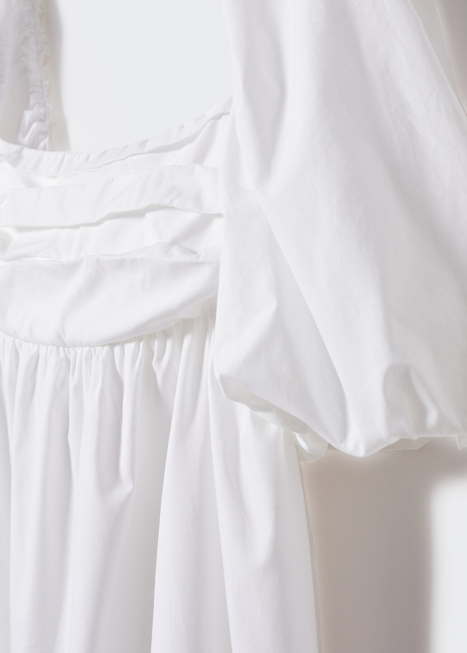Puffed sleeves cotton dress - Details of the article 8