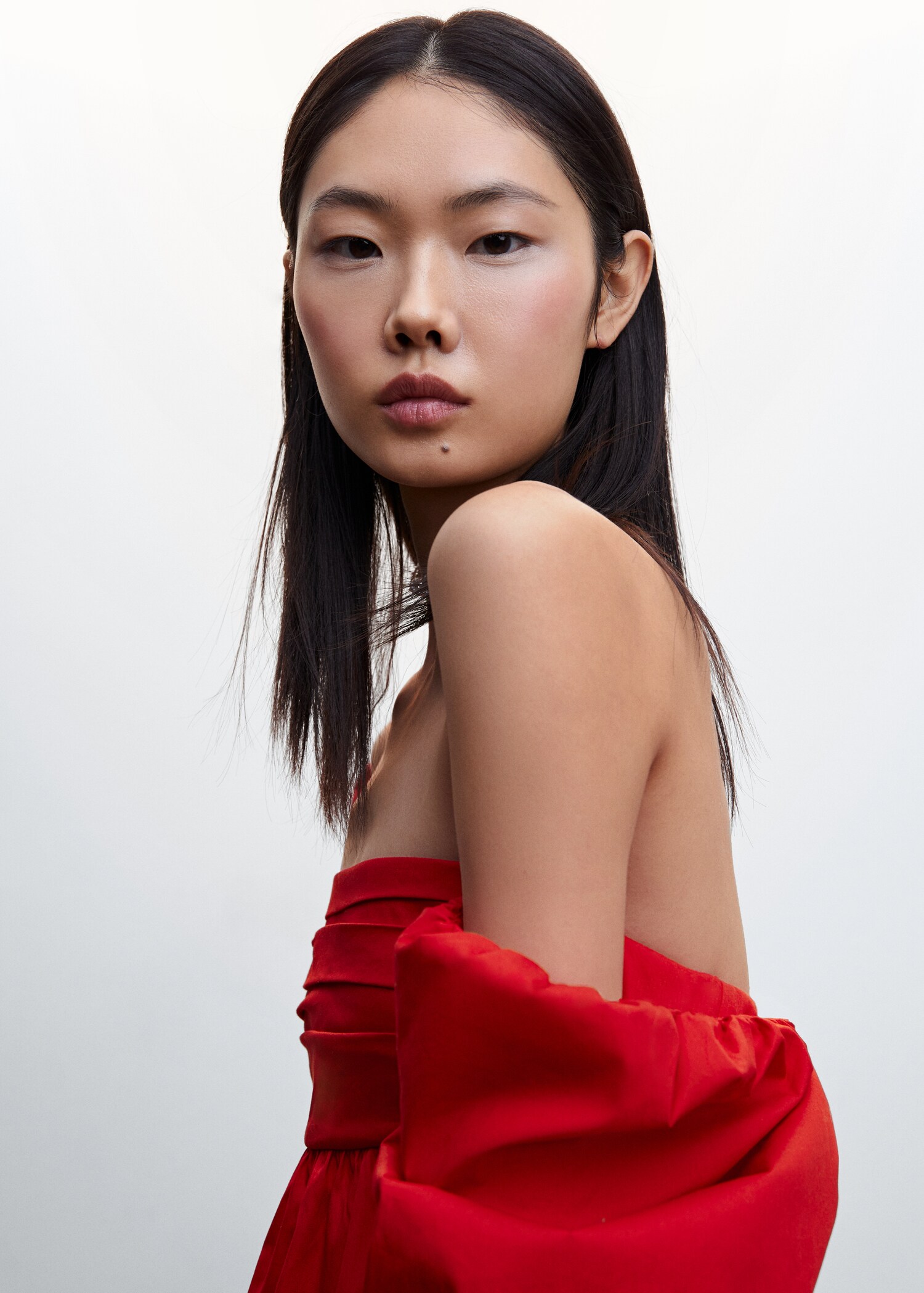 Puffed sleeves cotton dress - Details of the article 1
