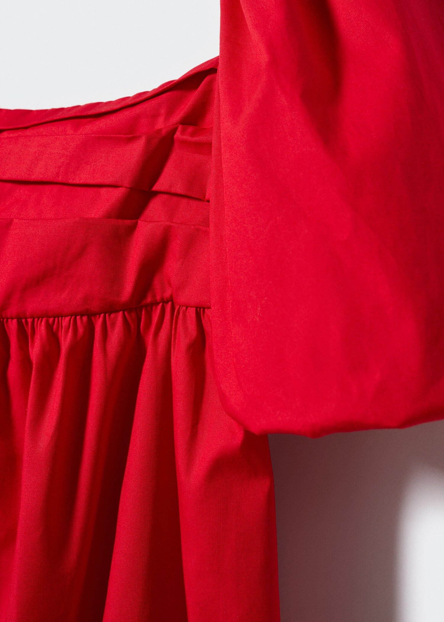 Puffed sleeves cotton dress - Details of the article 8