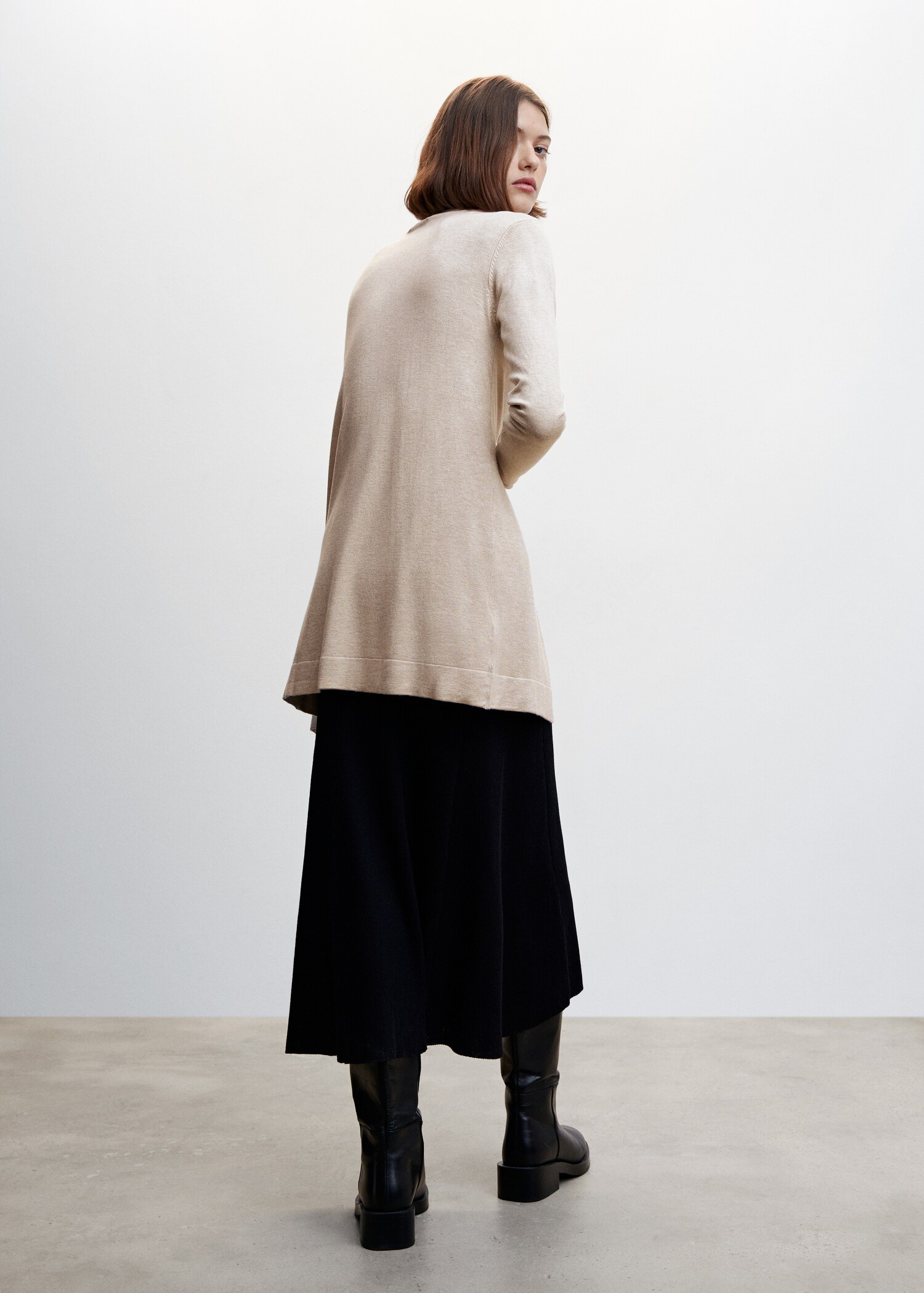 Fine-knit cardigan - Reverse of the article