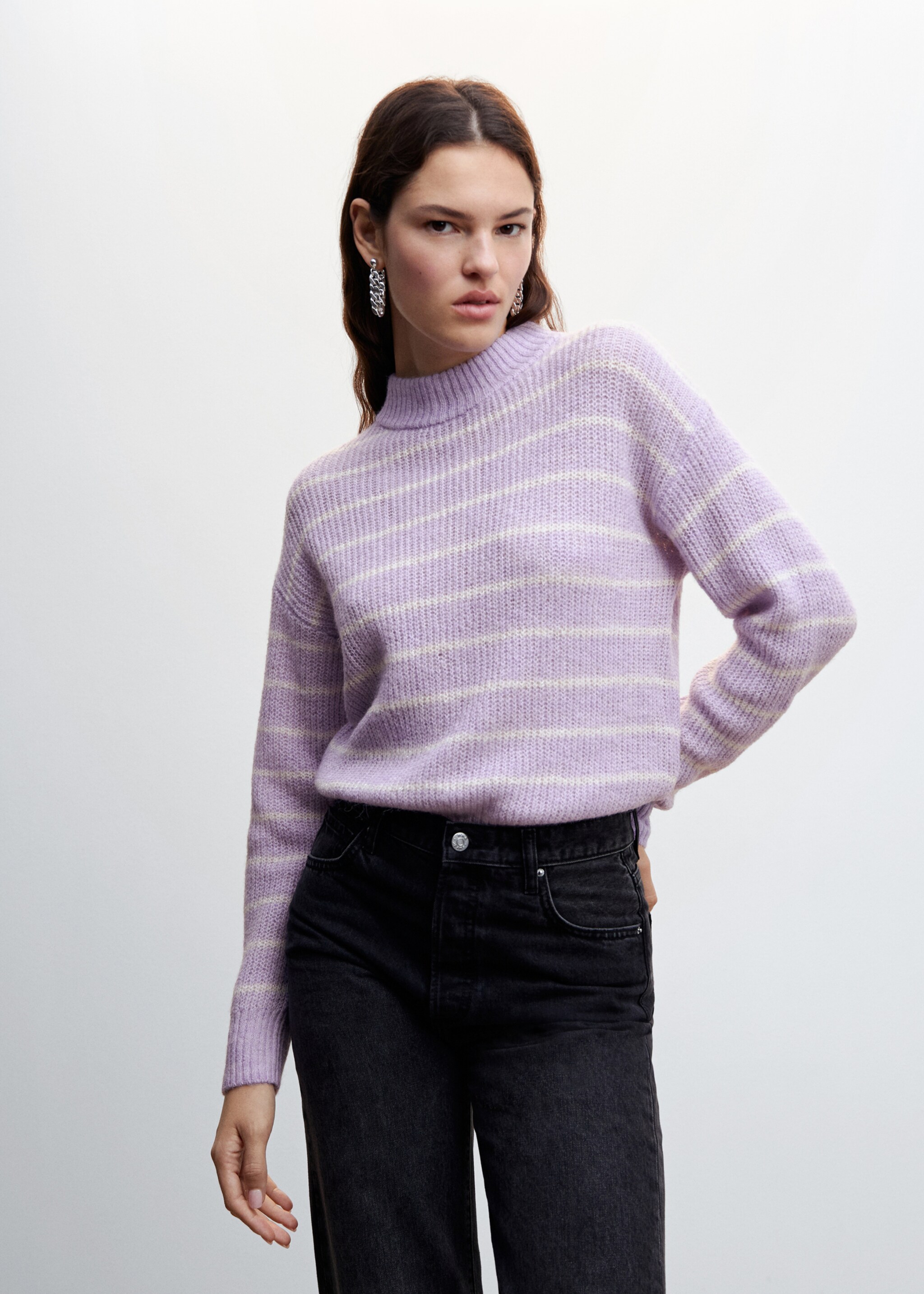 Randiga jeans lurex - Bild av mittparti