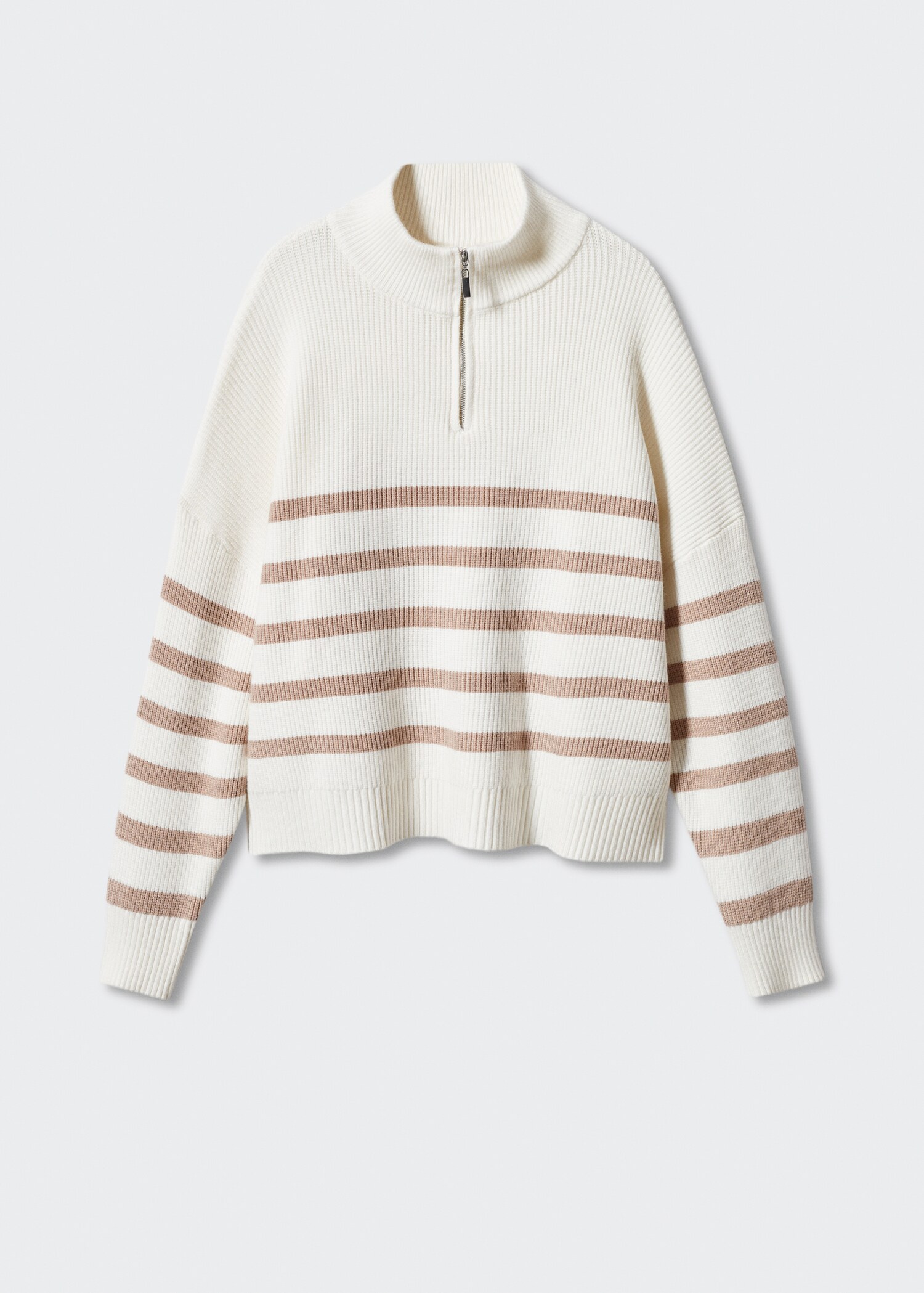 Striped sweater with zip - Article without model