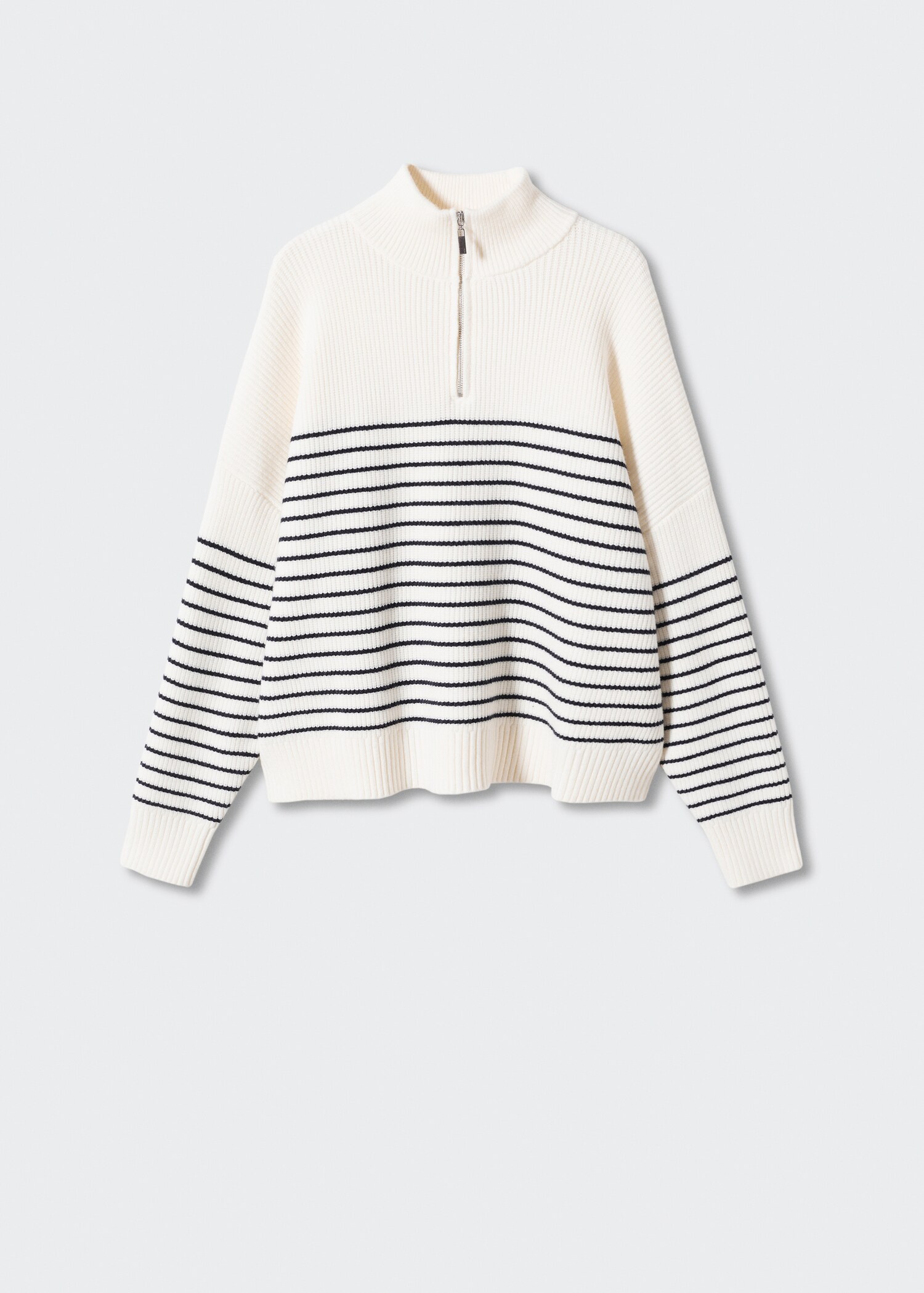 Striped sweater with zip - Article without model