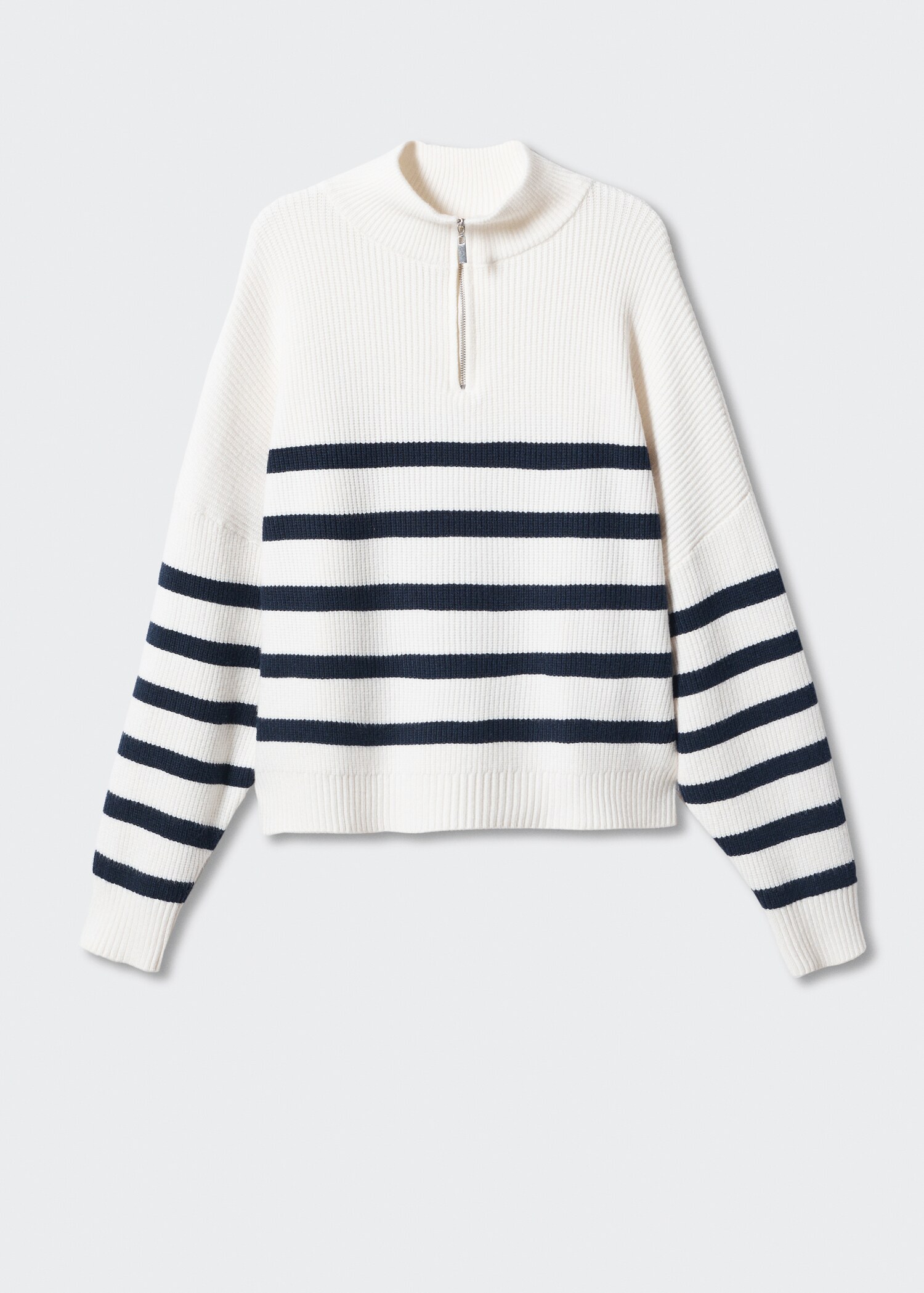 Striped sweater with zip - Article without model