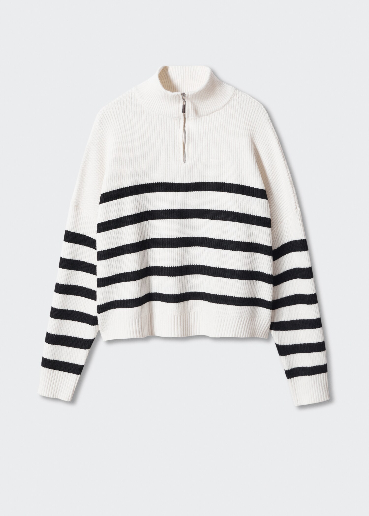 Striped sweater with zip - Article without model